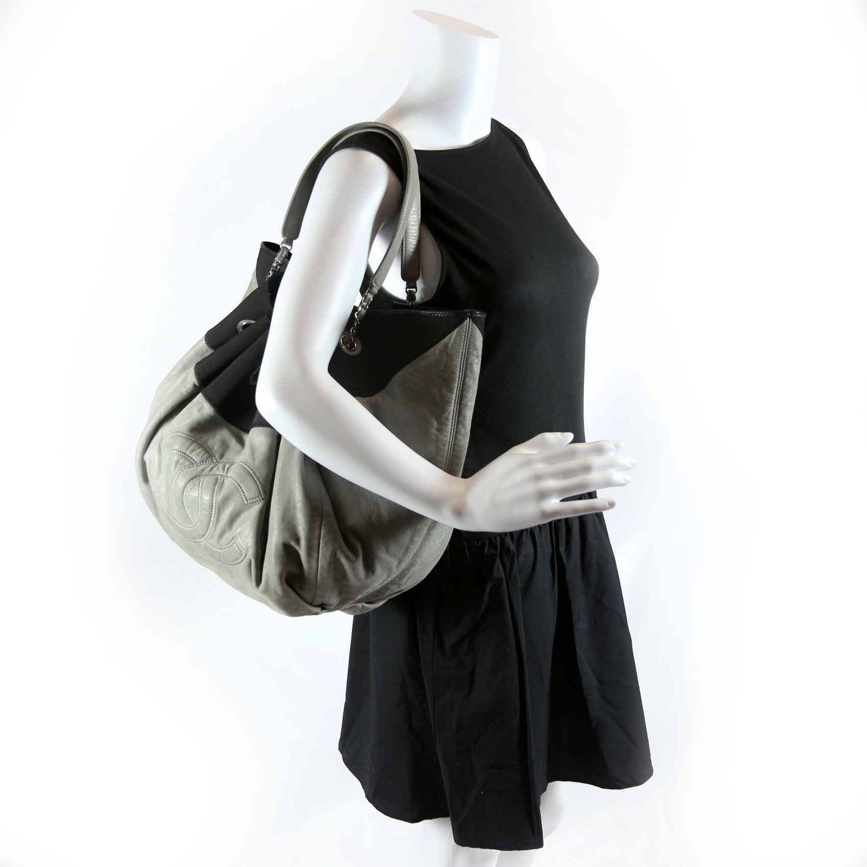 Chanel Stretch Spirit Cabas Large 13M Black/Gray