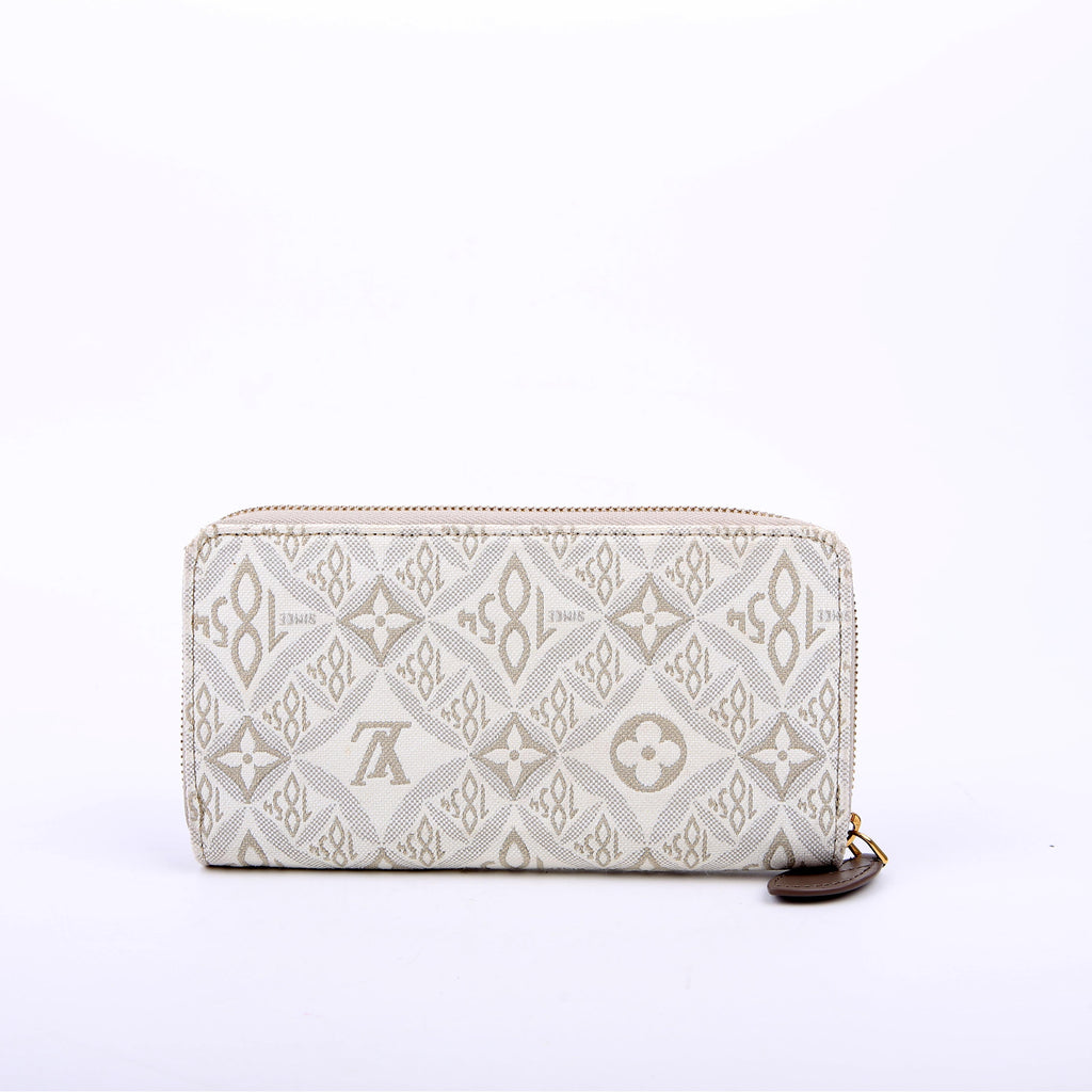 Louis Vuitton Zippy Wallet Since 1854 Jacquard White/Grey