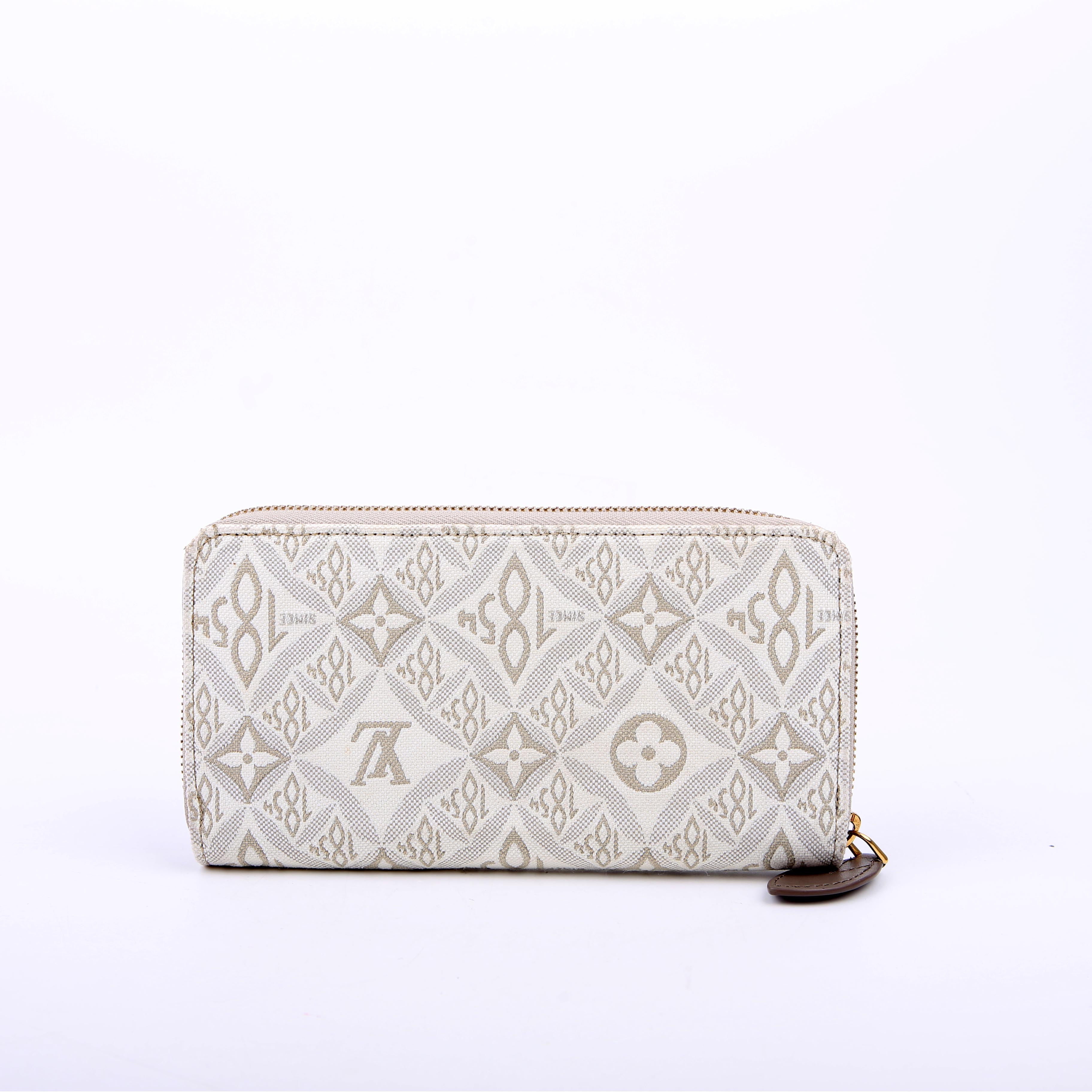 Louis Vuitton Zippy Wallet Since 1854 Jacquard White/Grey