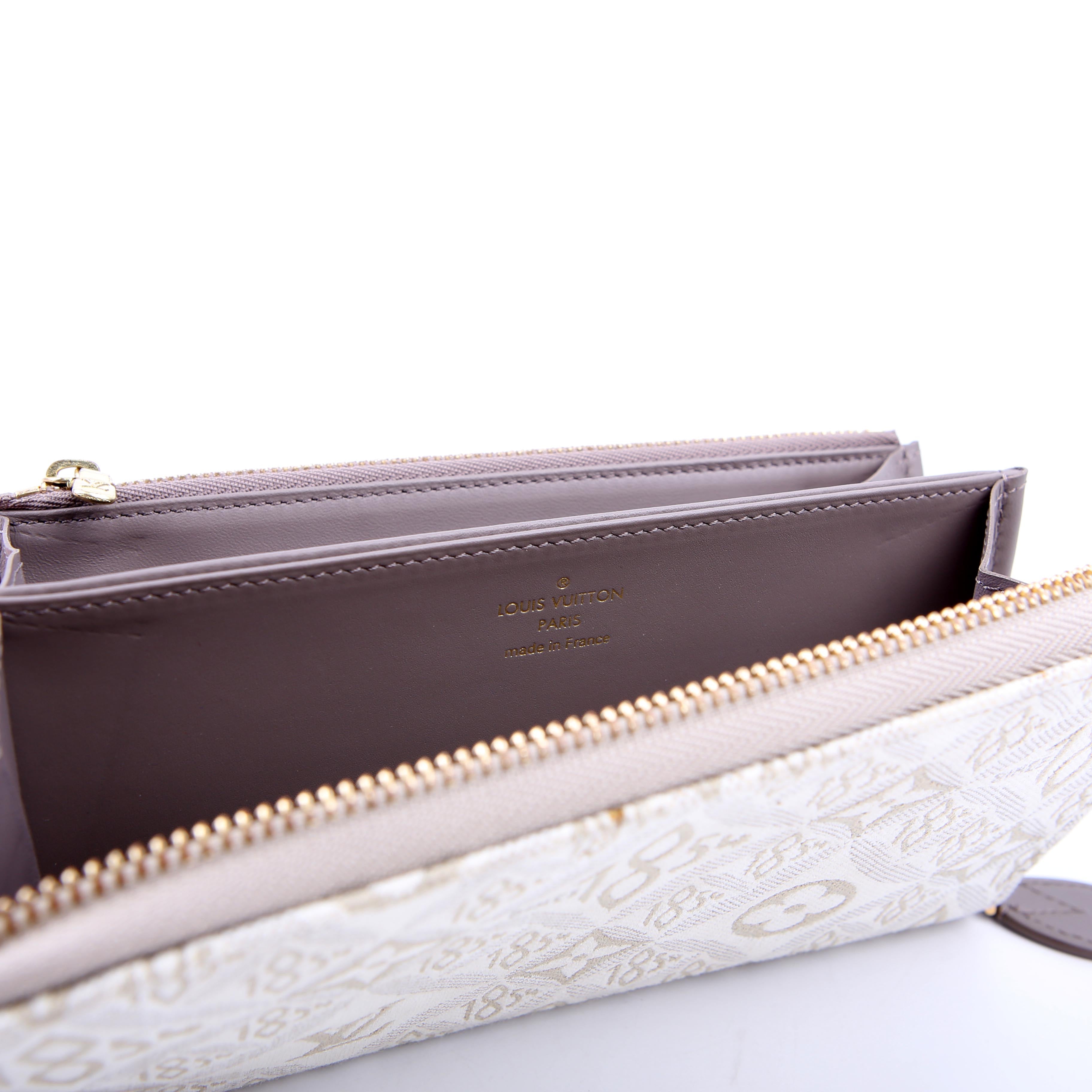 Louis Vuitton Zippy Wallet Since 1854 Jacquard White/Grey