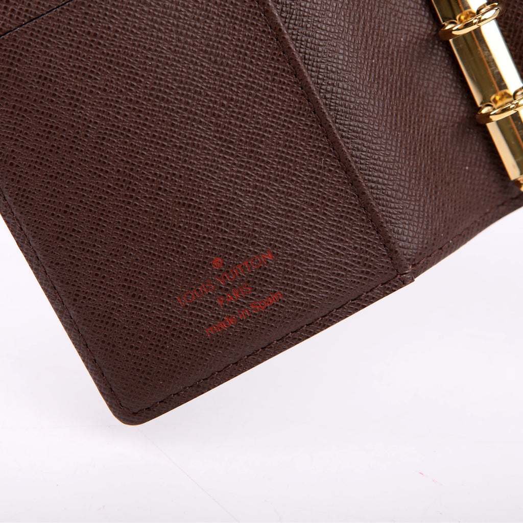 Louis Vuitton Agenda Small Ring Damier Ebene