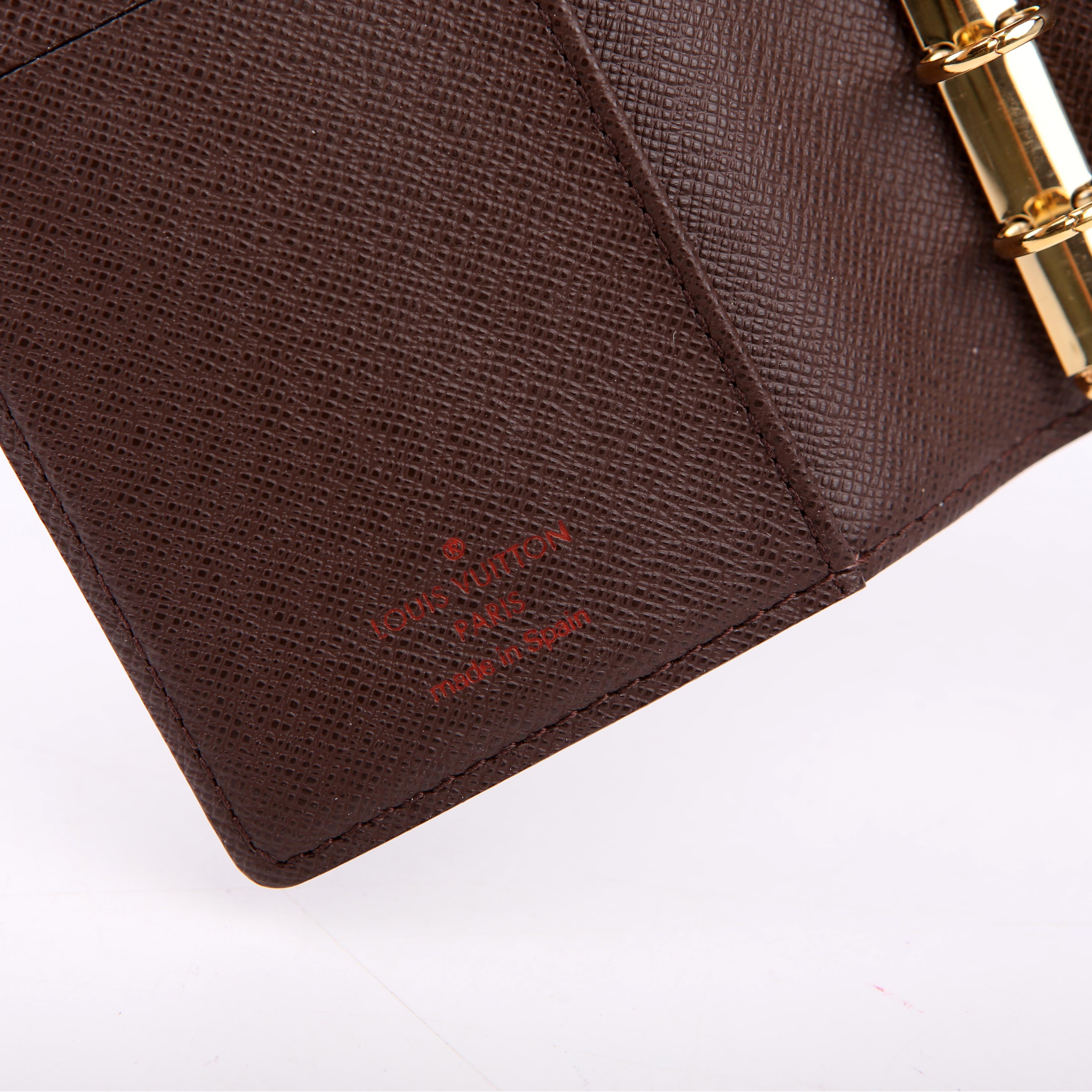 Louis Vuitton Agenda Small Ring Damier Ebene
