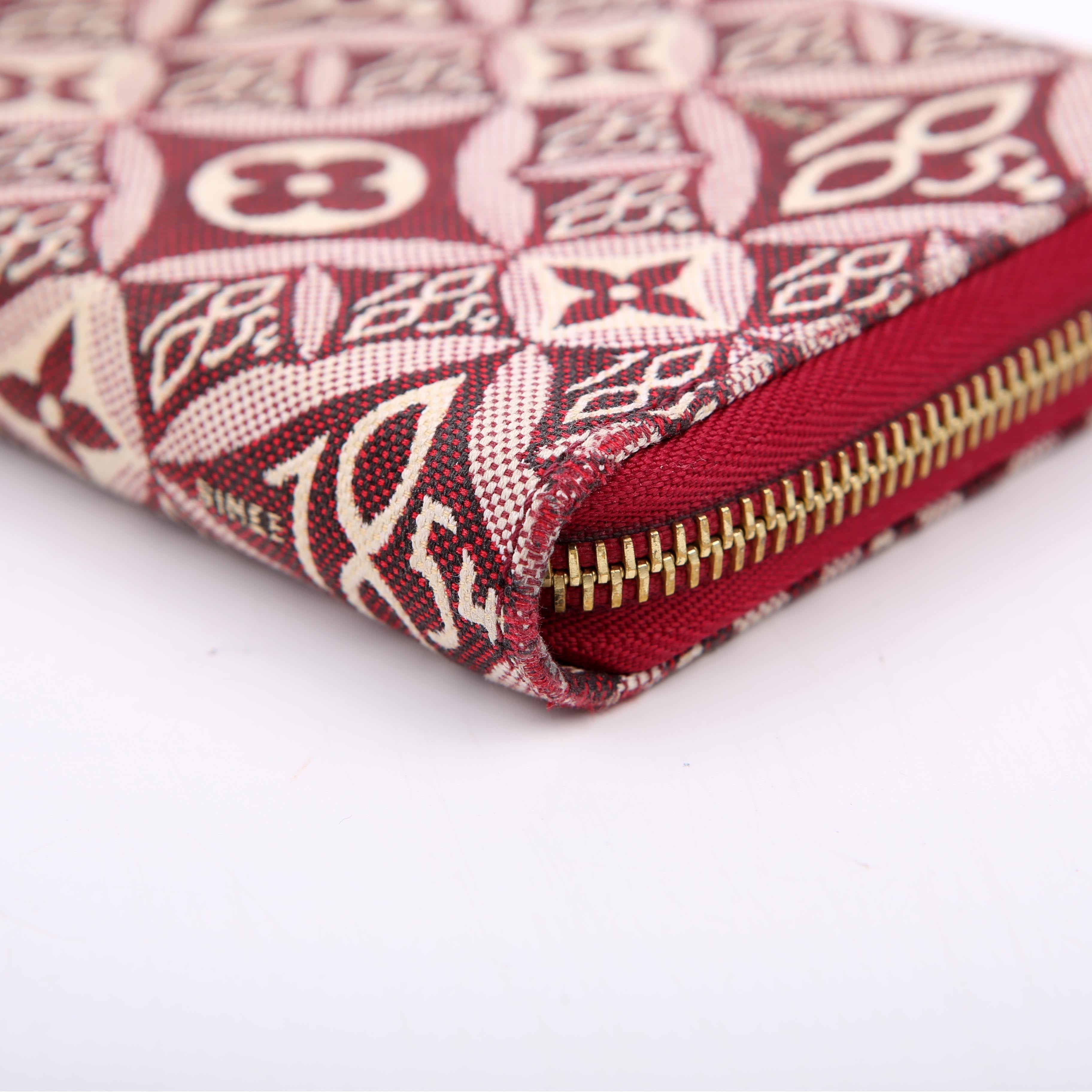 Louis Vuitton Zippy Wallet Since 1854 Jacquard Burgundy