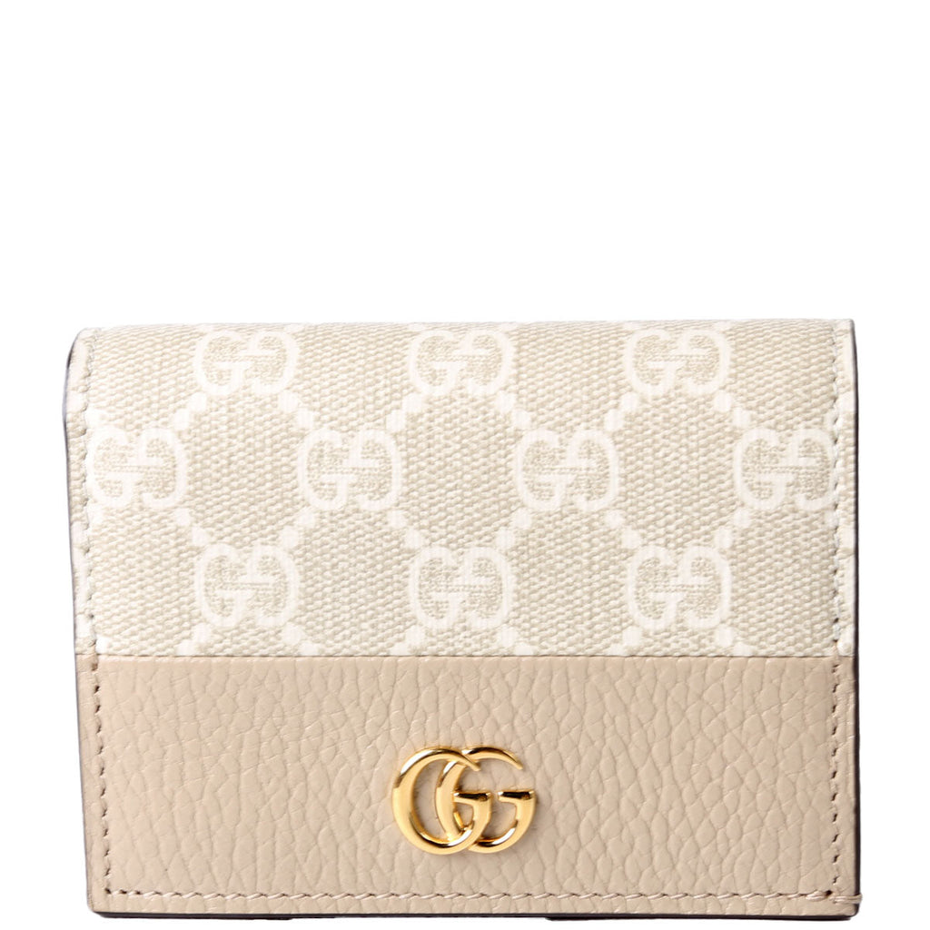 Gucci 658610 GG Supreme Marmont Card Case Beige