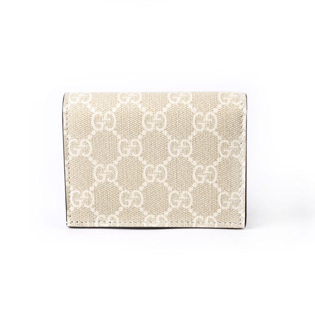 Gucci 658610 GG Supreme Marmont Card Case Beige