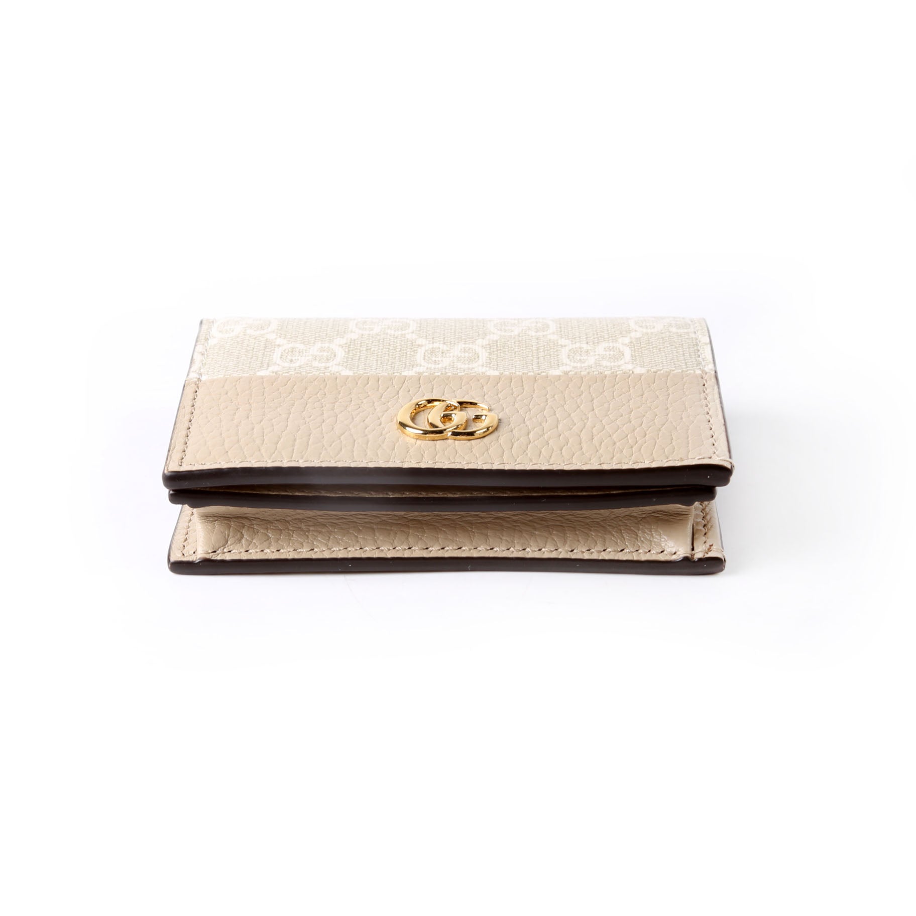 Gucci 658610 GG Supreme Marmont Card Case Beige