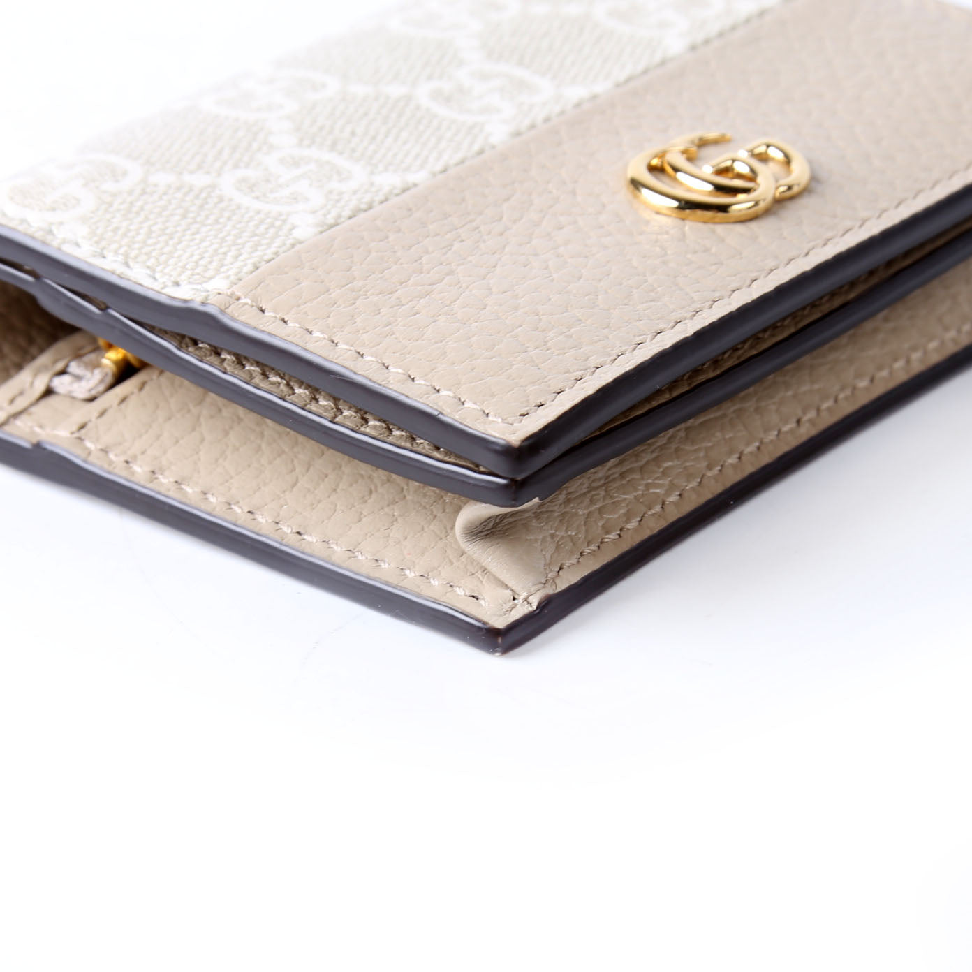 Gucci 658610 GG Supreme Marmont Card Case Beige