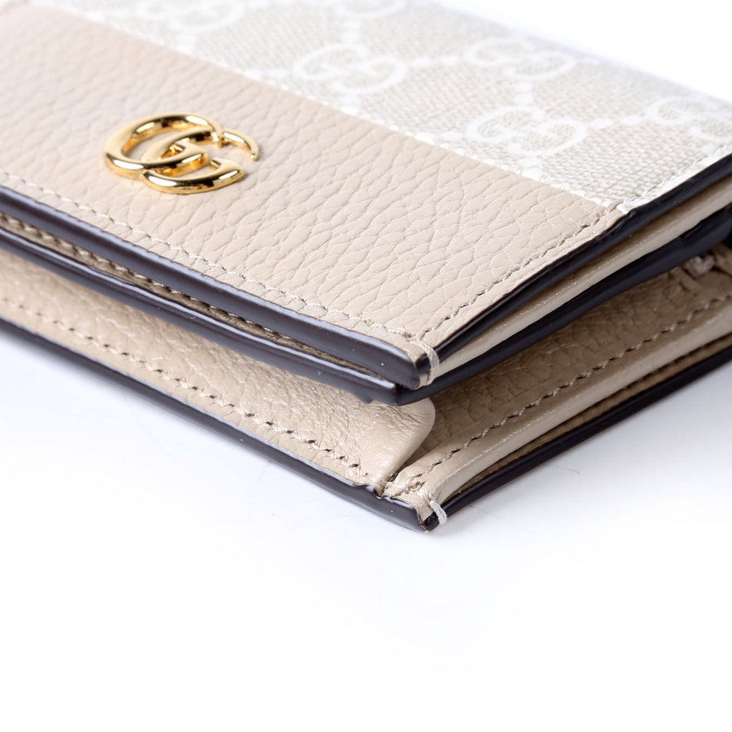 Gucci 658610 GG Supreme Marmont Card Case Beige