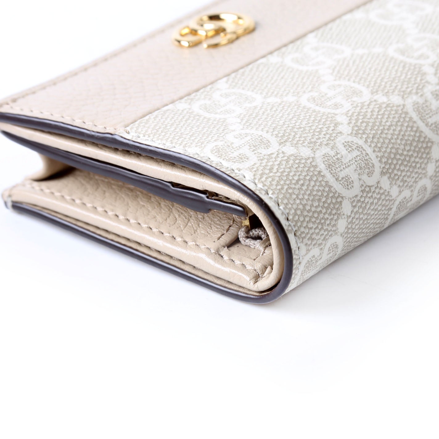 Gucci 658610 GG Supreme Marmont Card Case Beige
