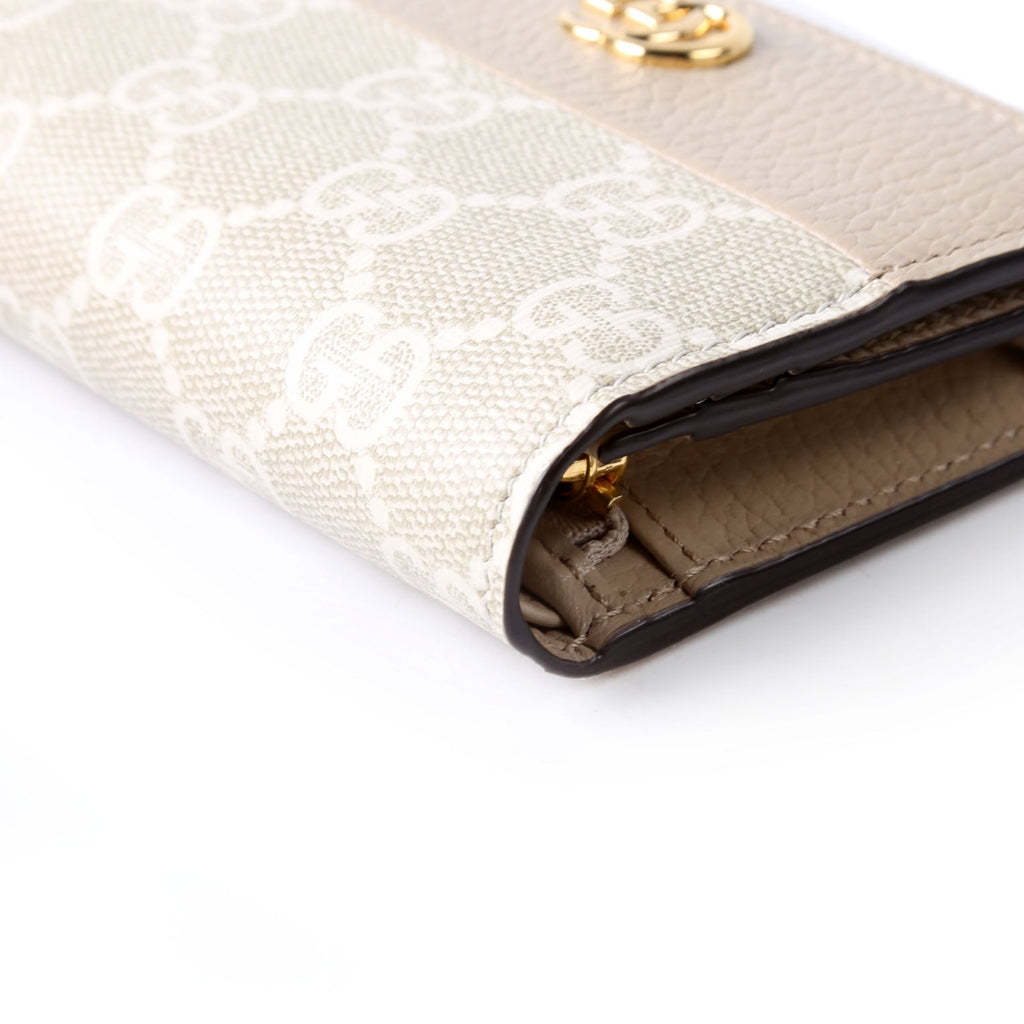Gucci 658610 GG Supreme Marmont Card Case Beige