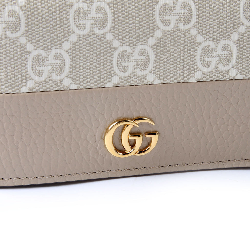 Gucci 658610 GG Supreme Marmont Card Case Beige