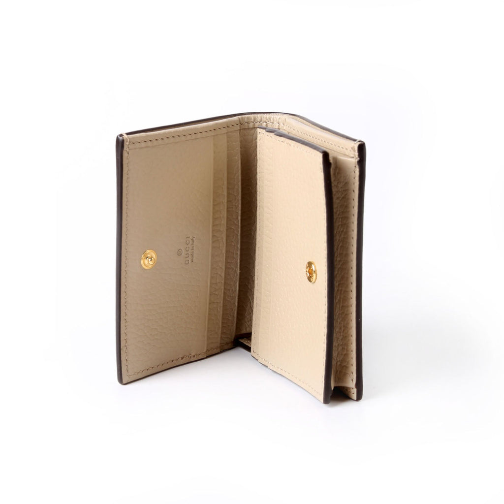 Gucci 658610 GG Supreme Marmont Card Case Beige