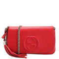Gucci 536224 Soho Chain Tassel Flap Red