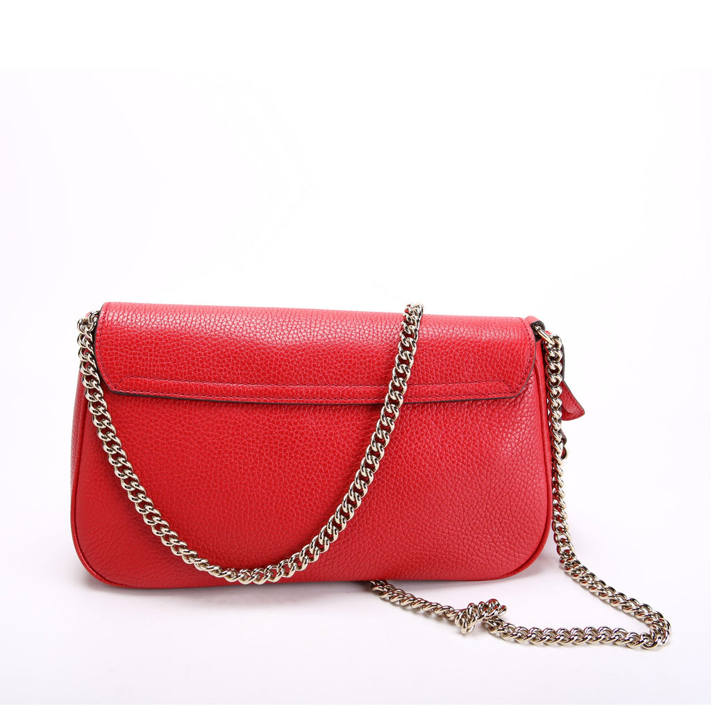 Gucci 536224 Soho Chain Tassel Flap Red