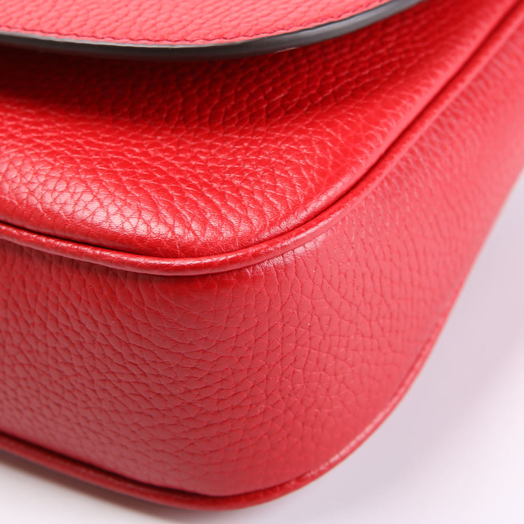 Gucci 536224 Soho Chain Tassel Flap Red