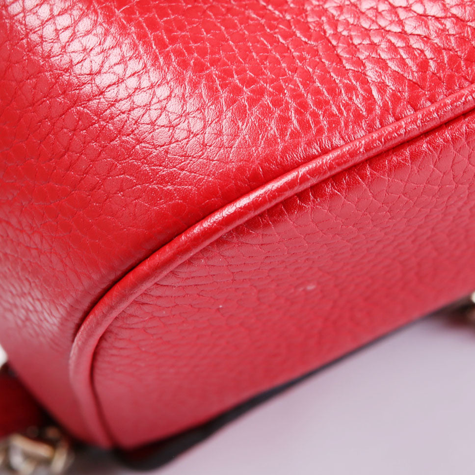 Gucci 536224 Soho Chain Tassel Flap Red