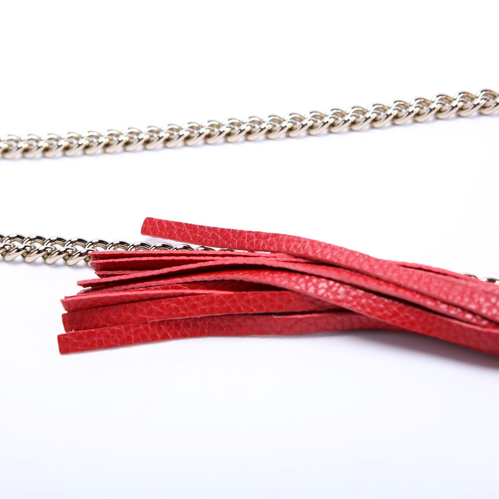 Gucci 536224 Soho Chain Tassel Flap Red
