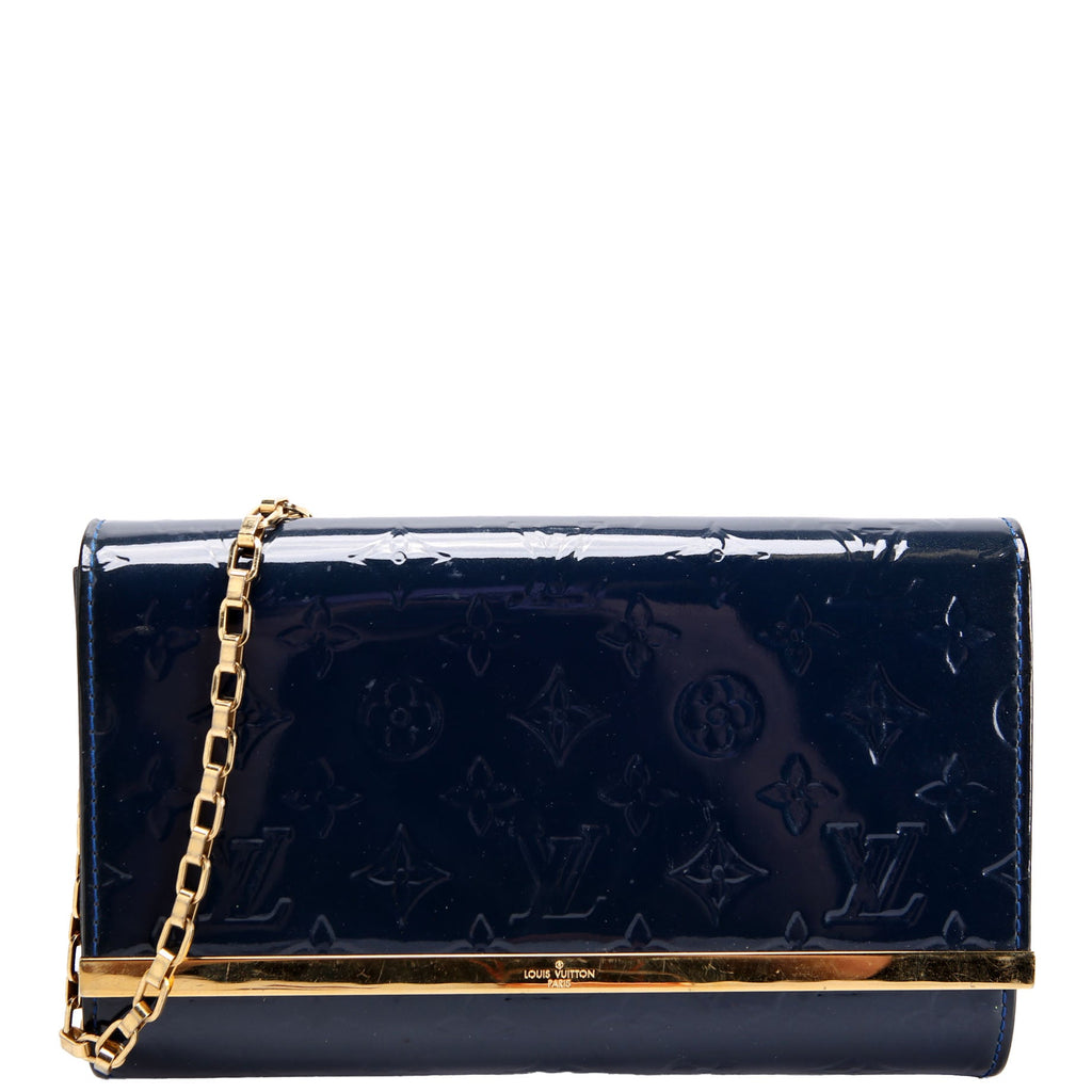 Louis Vuitton Ana Clutch Vernis Navy