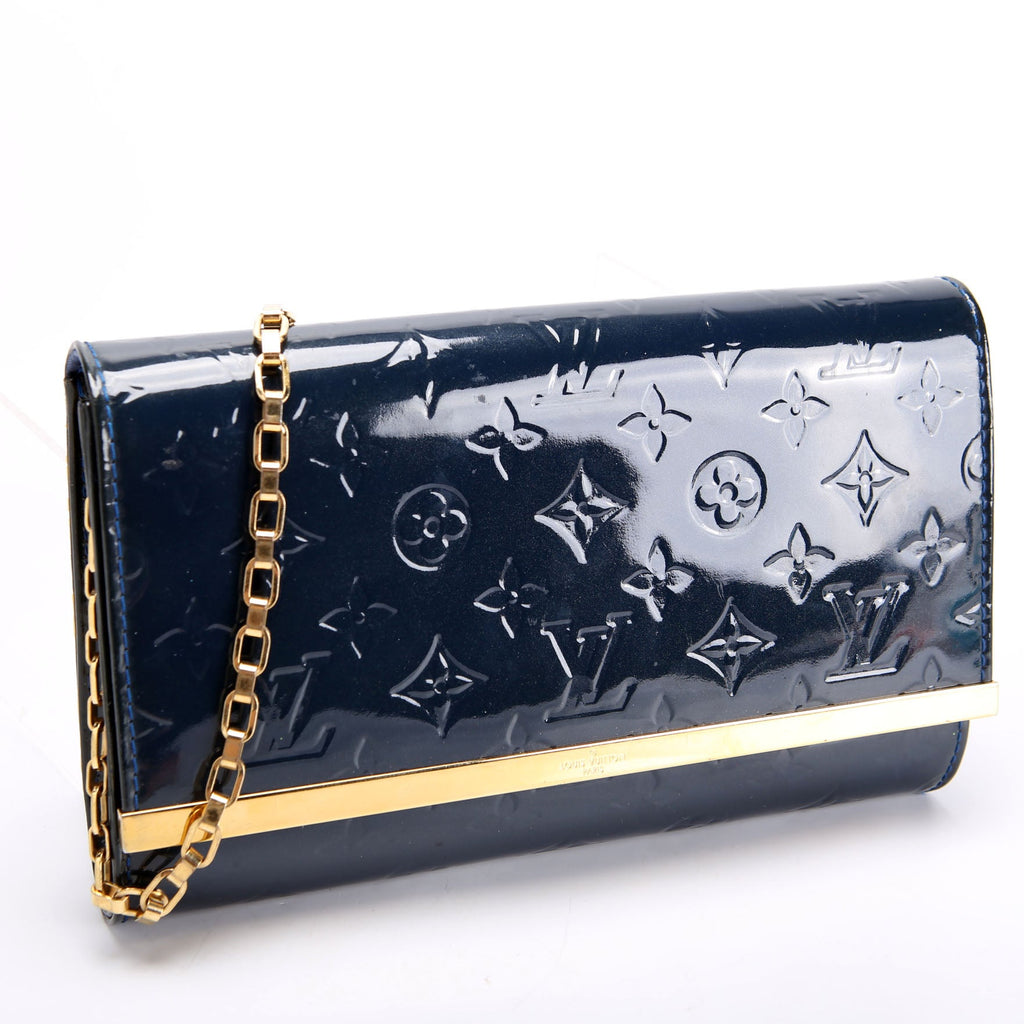 Louis Vuitton Ana Clutch Vernis Navy