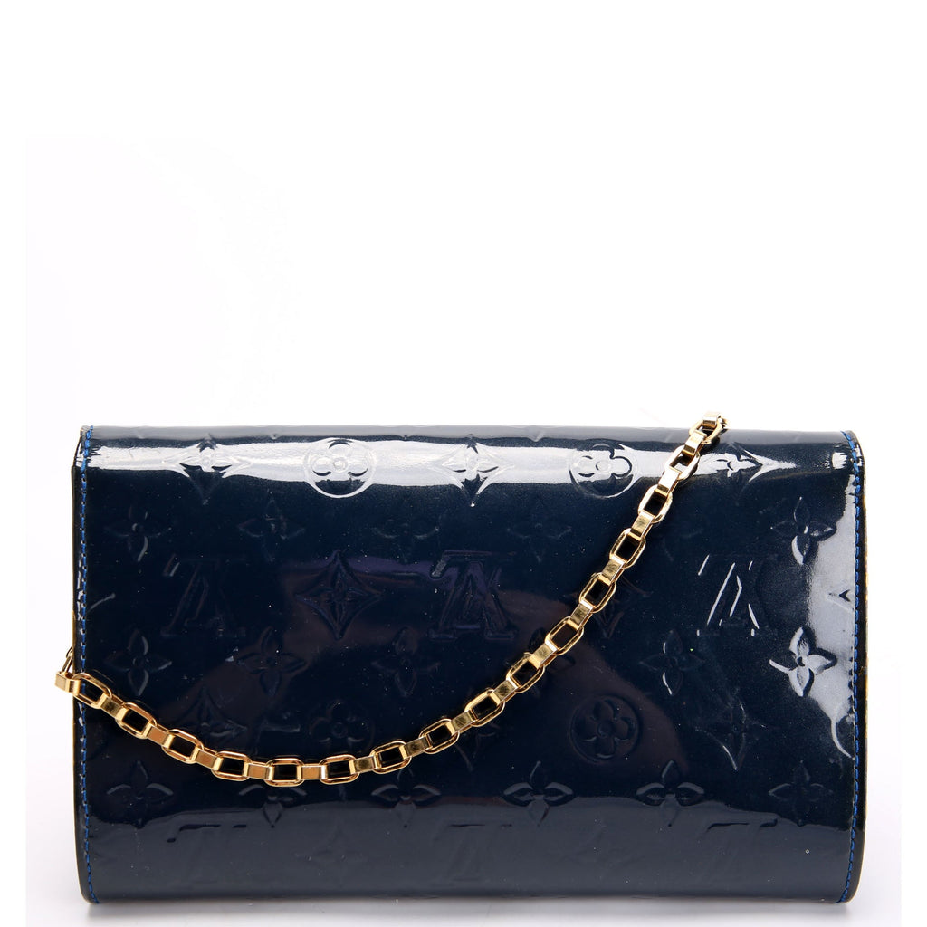 Louis Vuitton Ana Clutch Vernis Navy