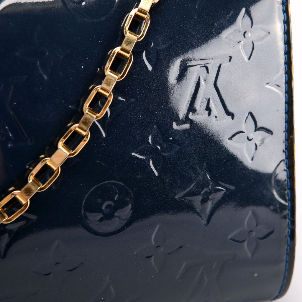 Louis Vuitton Ana Clutch Vernis Navy