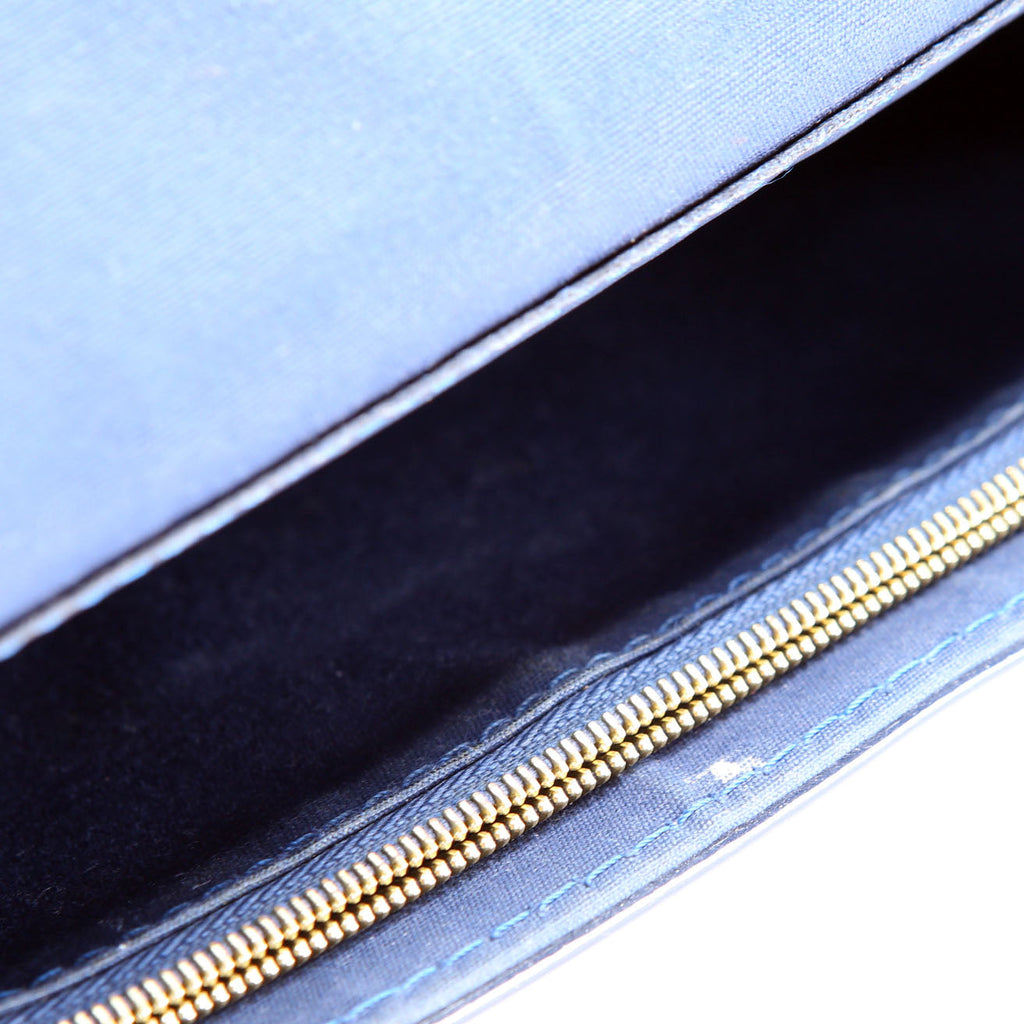 Louis Vuitton Ana Clutch Vernis Navy