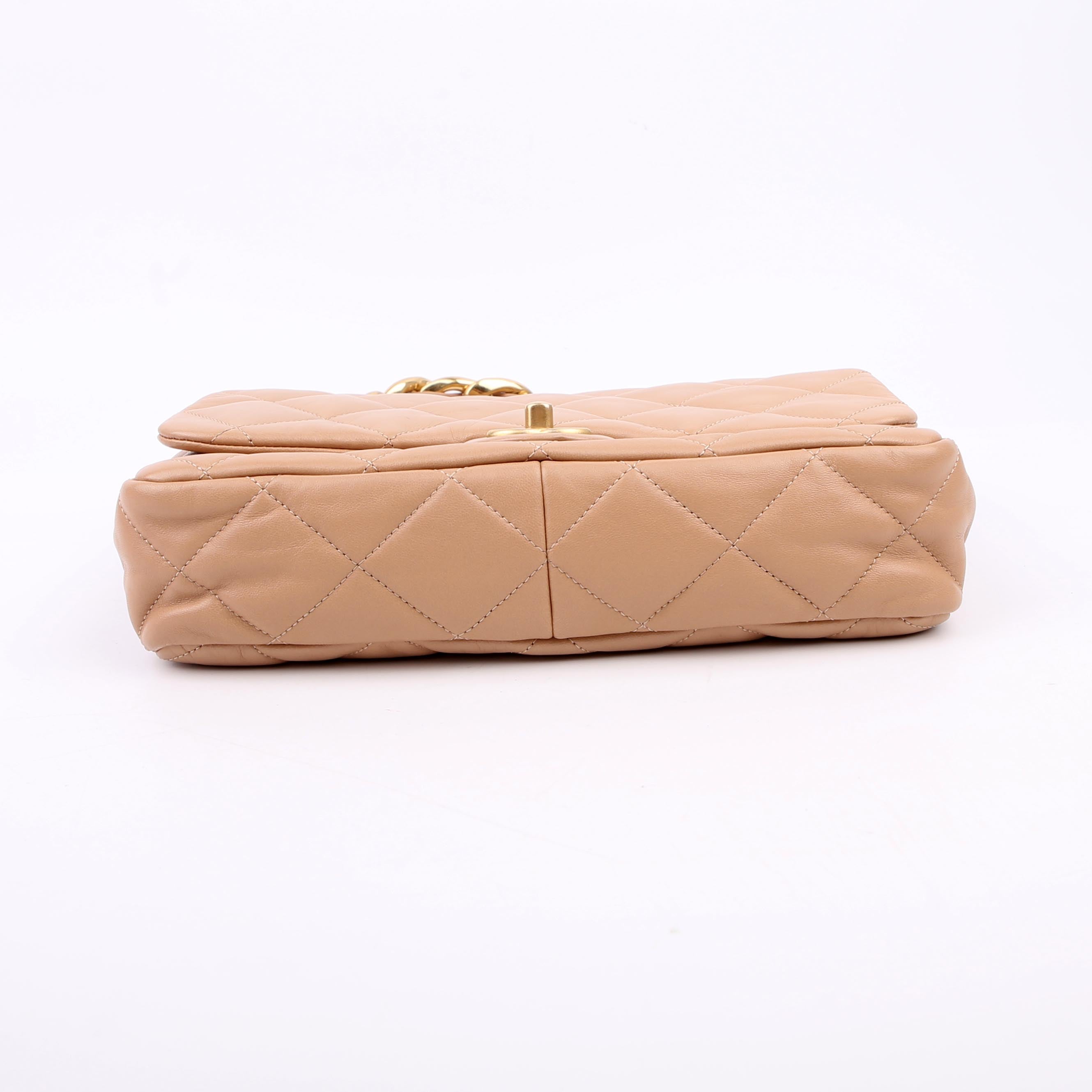 Chanel Large Flap Bag Lambskin RFID Tan