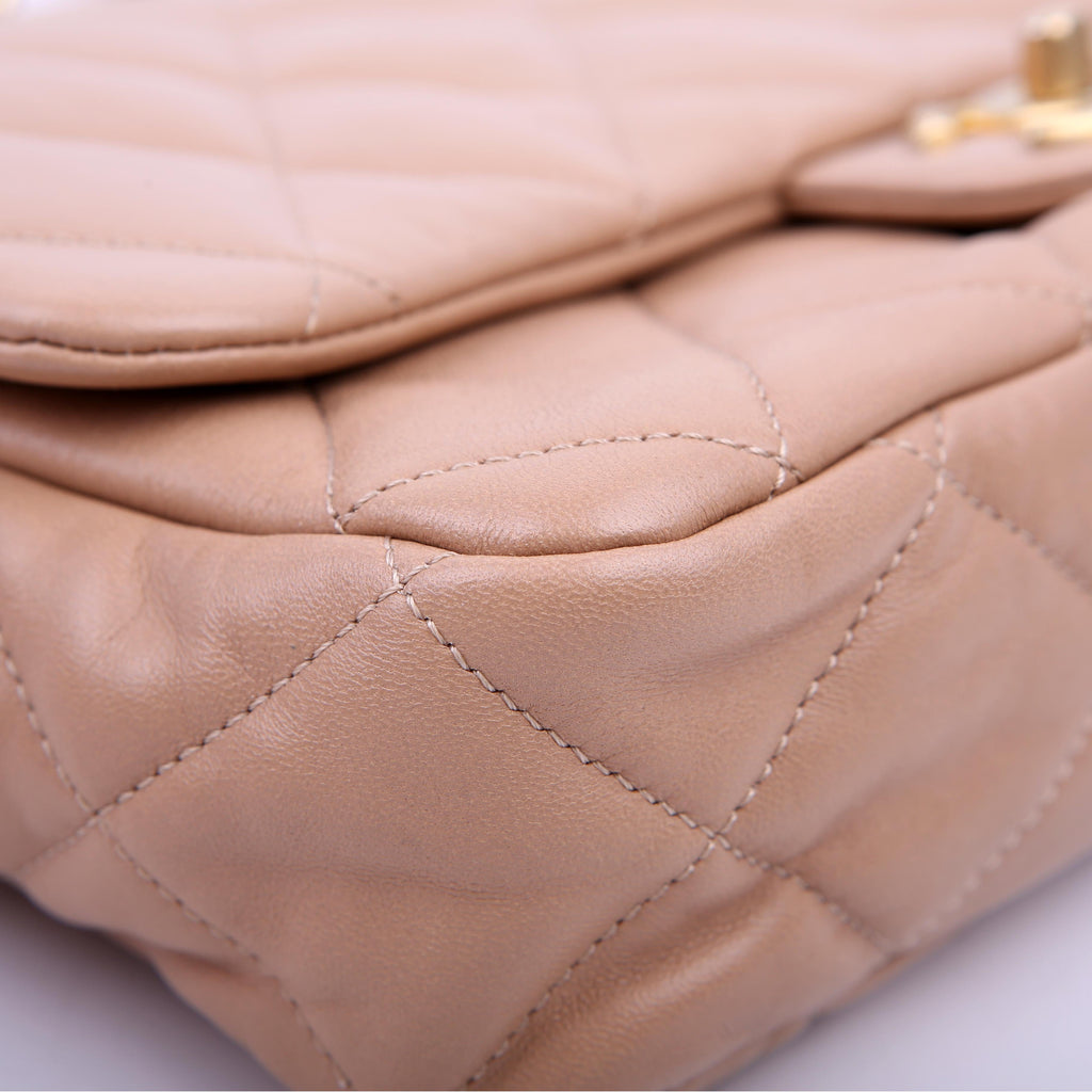 Chanel Large Flap Bag Lambskin RFID Tan