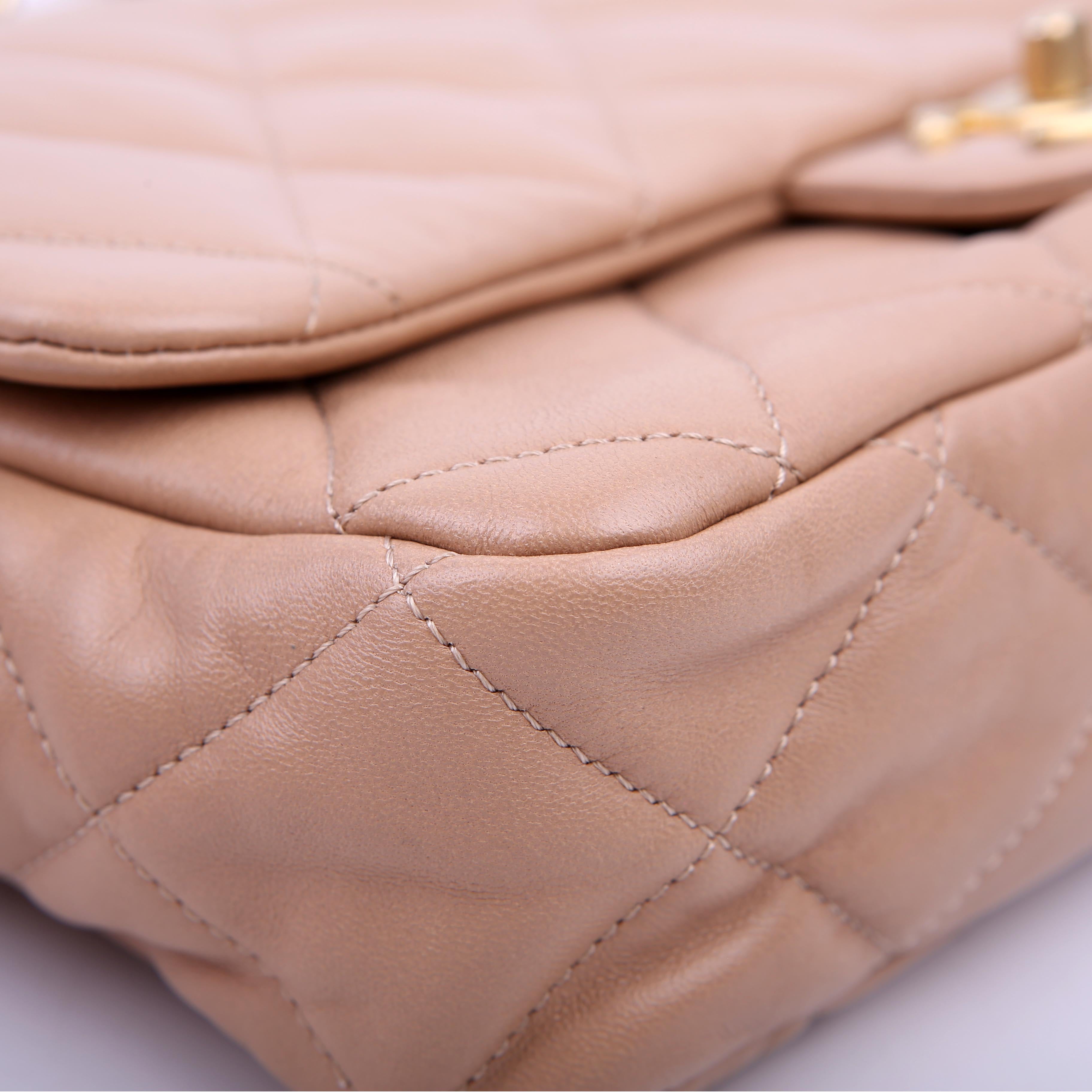 Chanel Large Flap Bag Lambskin RFID Tan