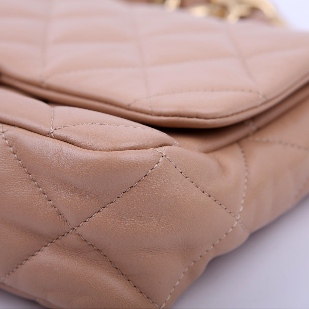 Chanel Large Flap Bag Lambskin RFID Tan