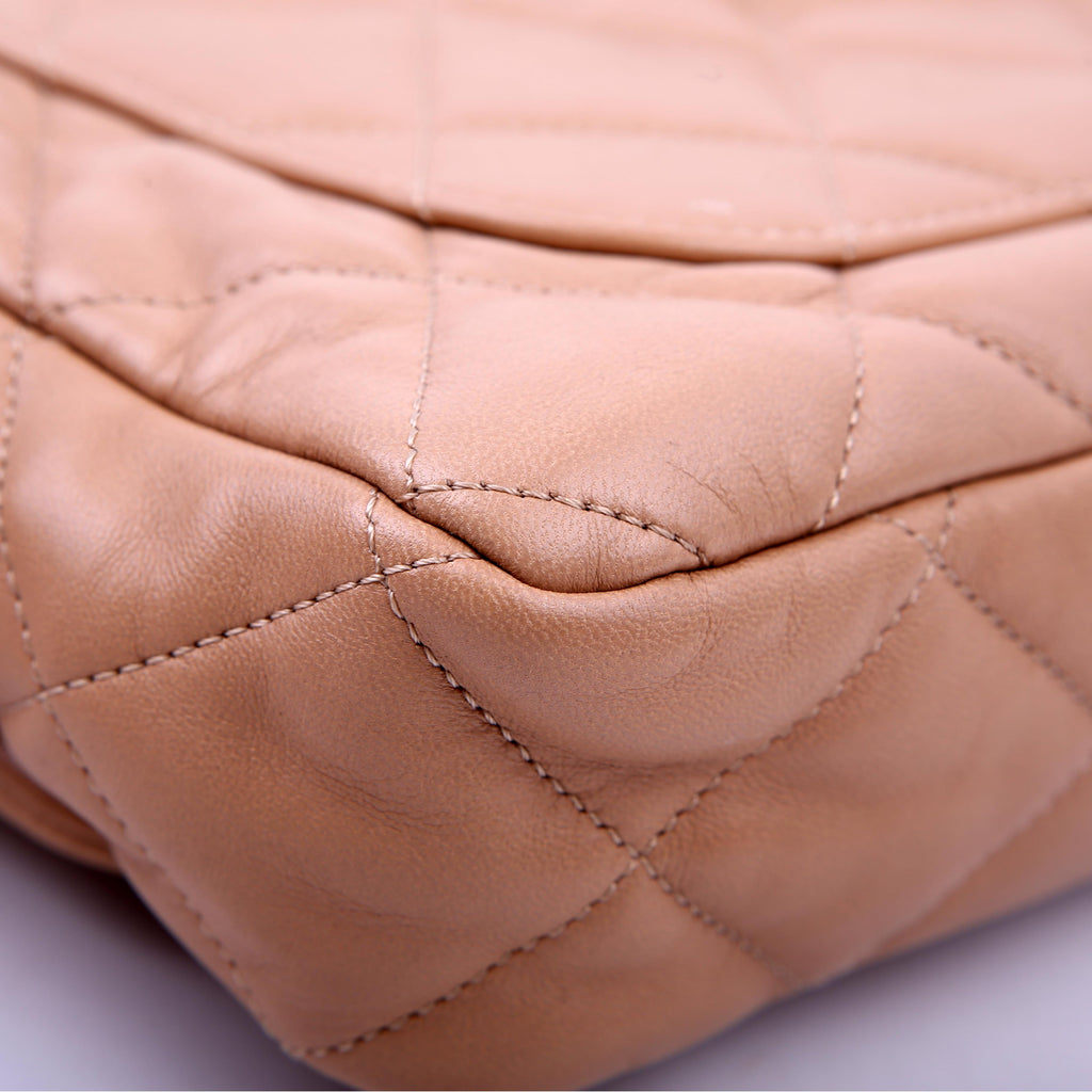 Chanel Large Flap Bag Lambskin RFID Tan