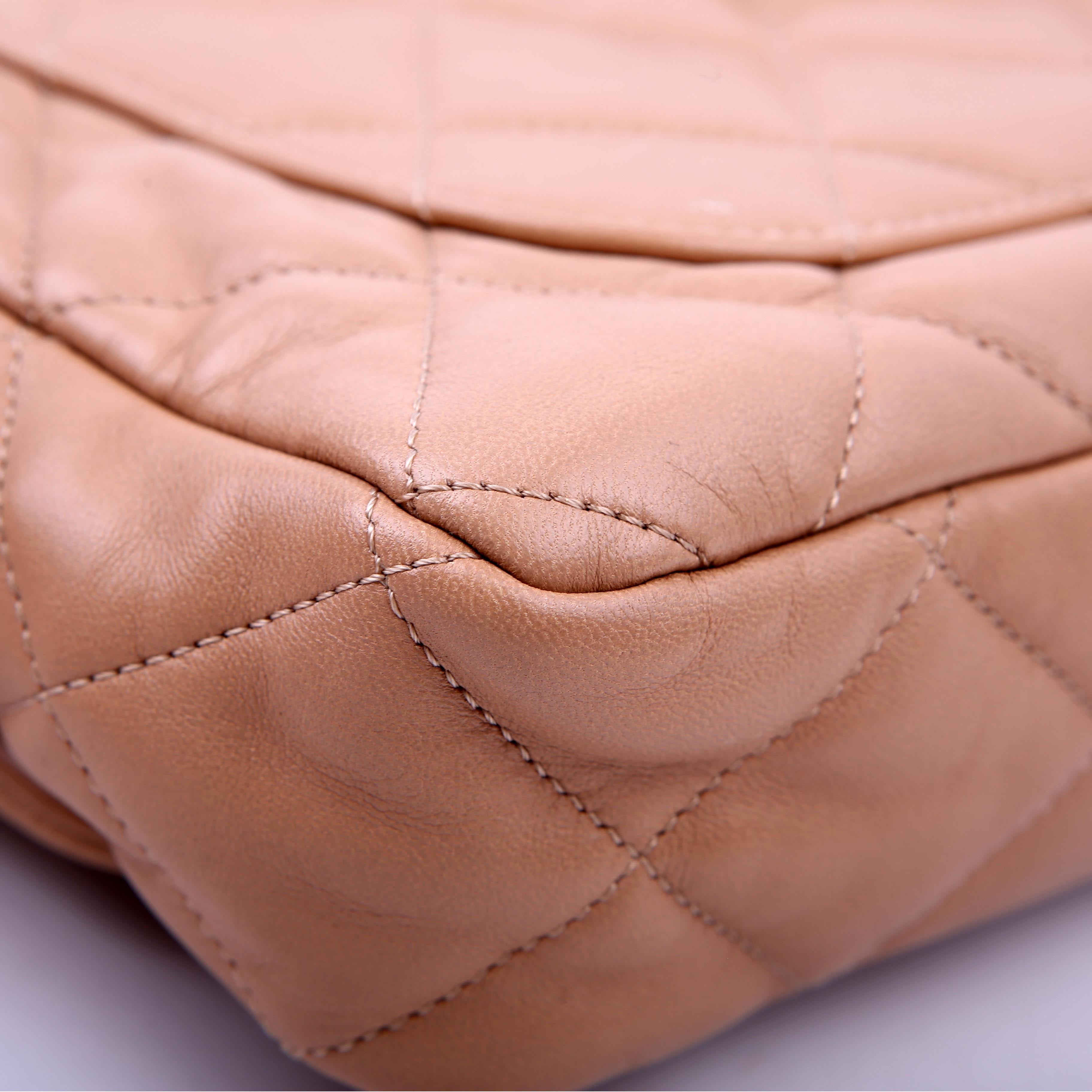 Chanel Large Flap Bag Lambskin RFID Tan