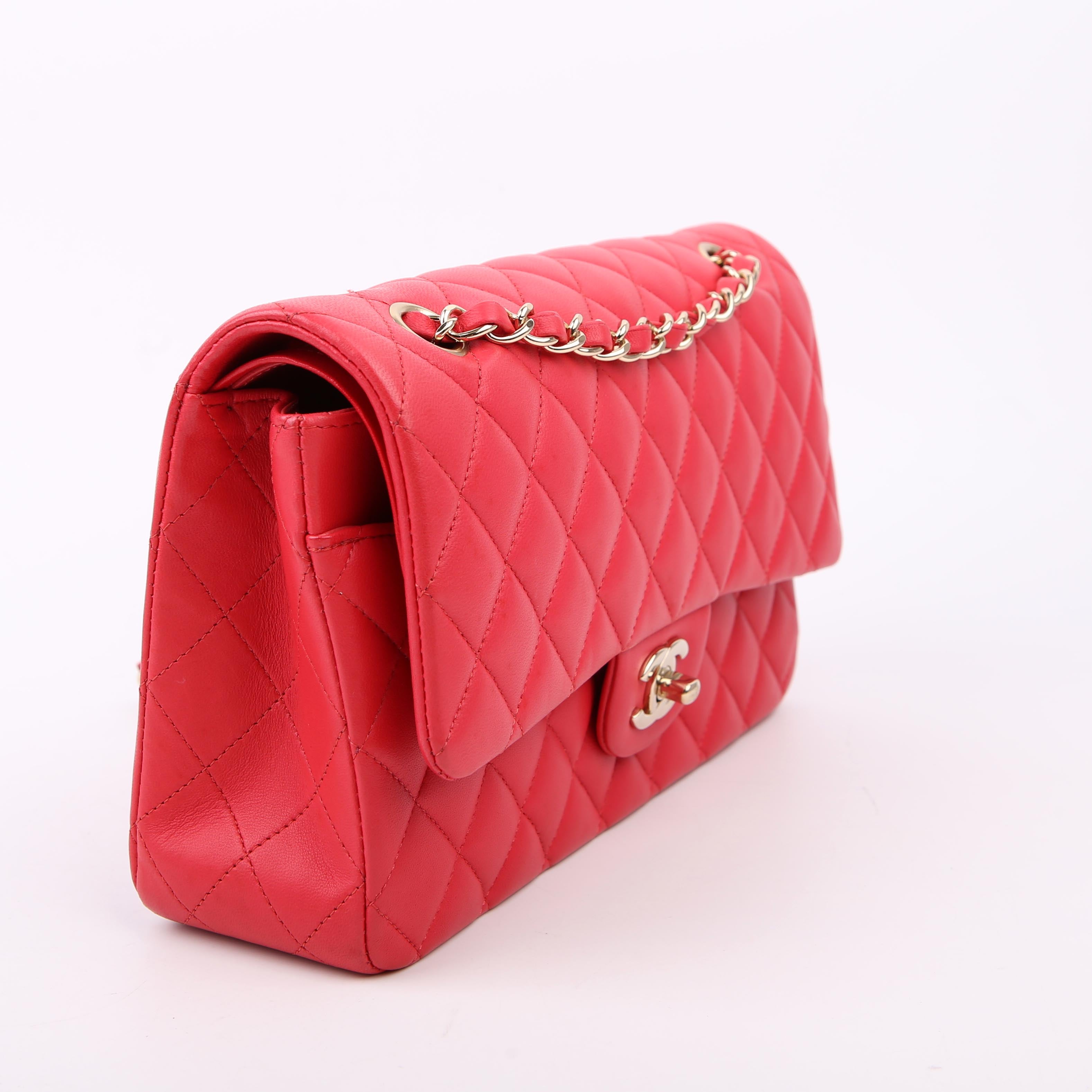 Chanel Classic Flap Medium Lambskin 25M Pink