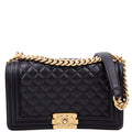 Chanel Boy Flap Medium Old Lambskin Black 22M