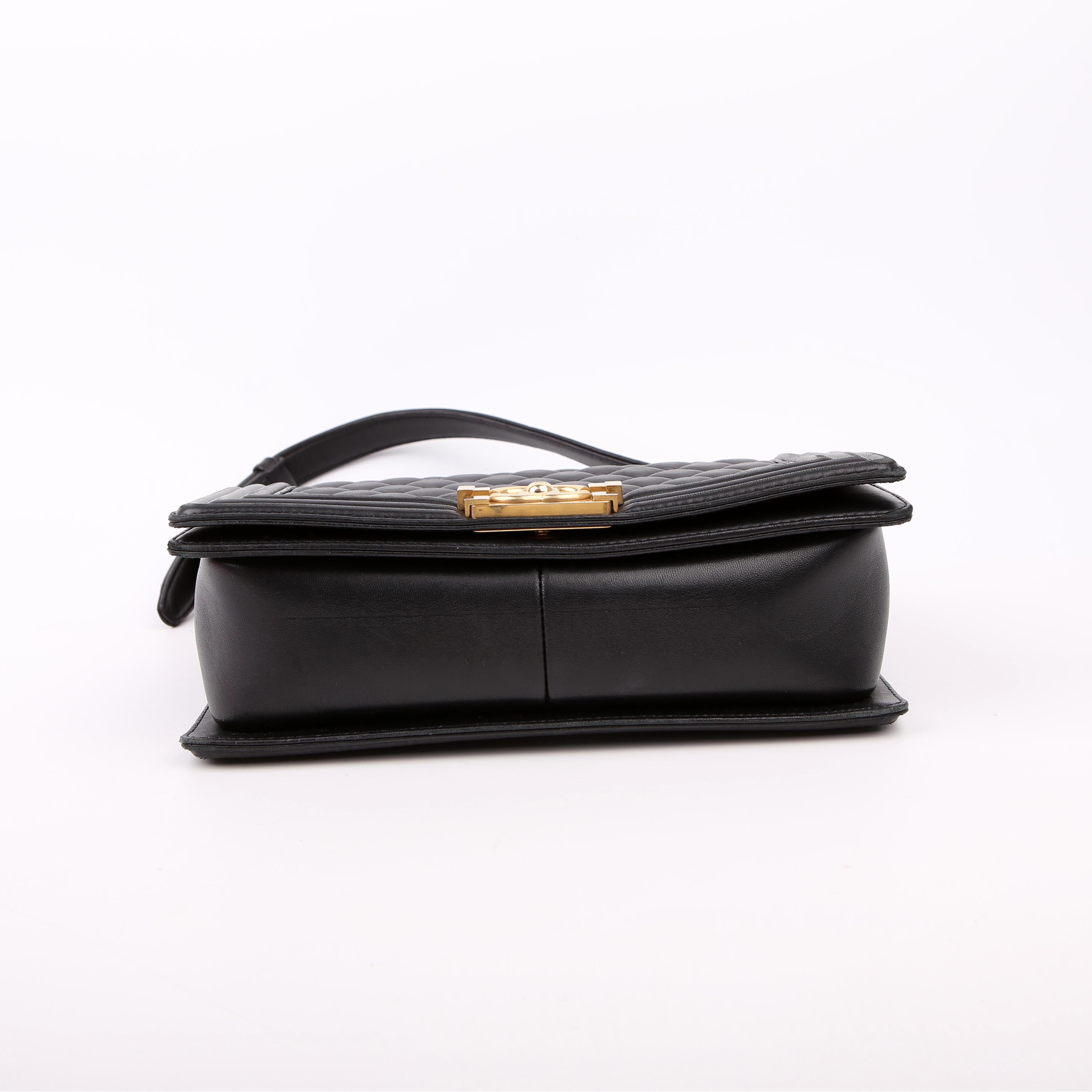 Chanel Boy Flap Medium Old Lambskin Black 22M