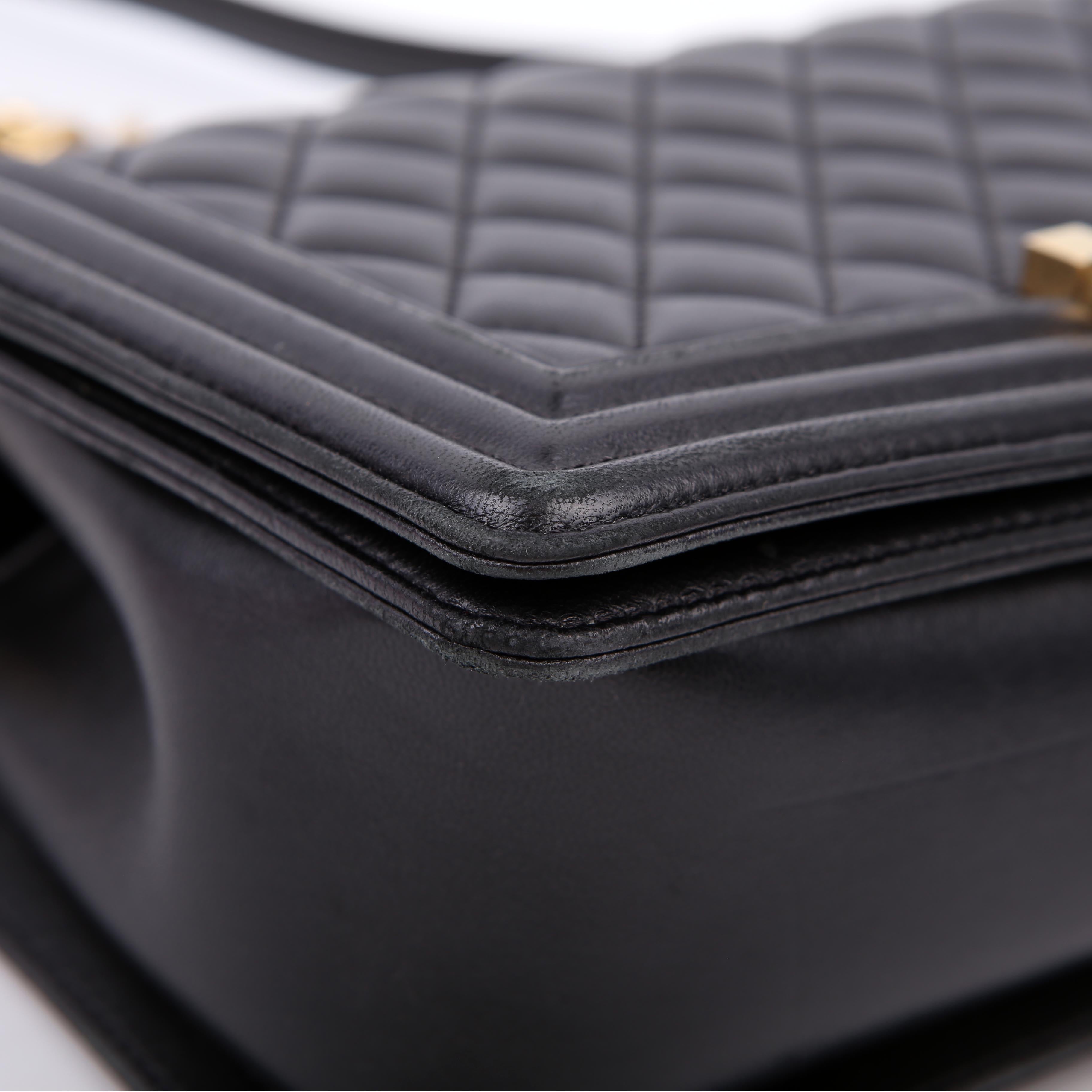 Chanel Boy Flap Medium Old Lambskin Black 22M