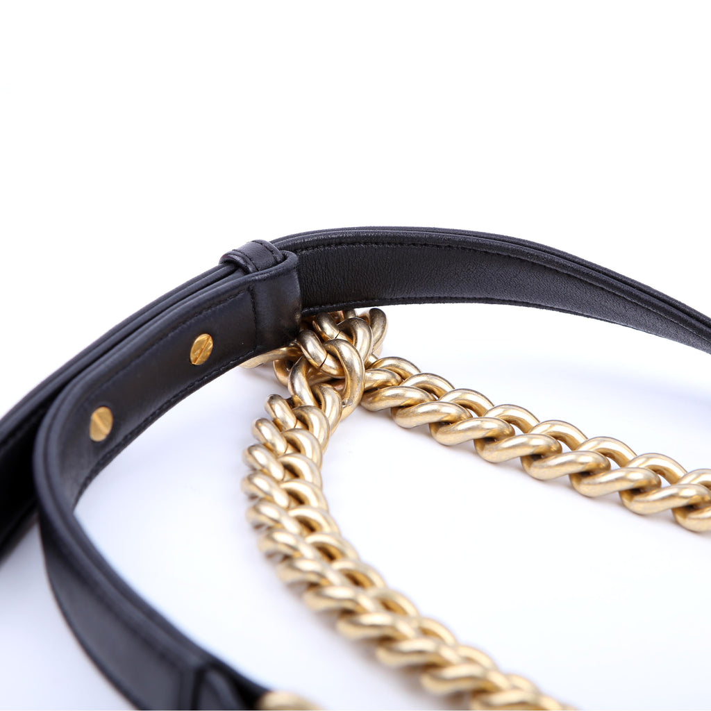 Chanel Boy Flap Medium Old Lambskin Black 22M