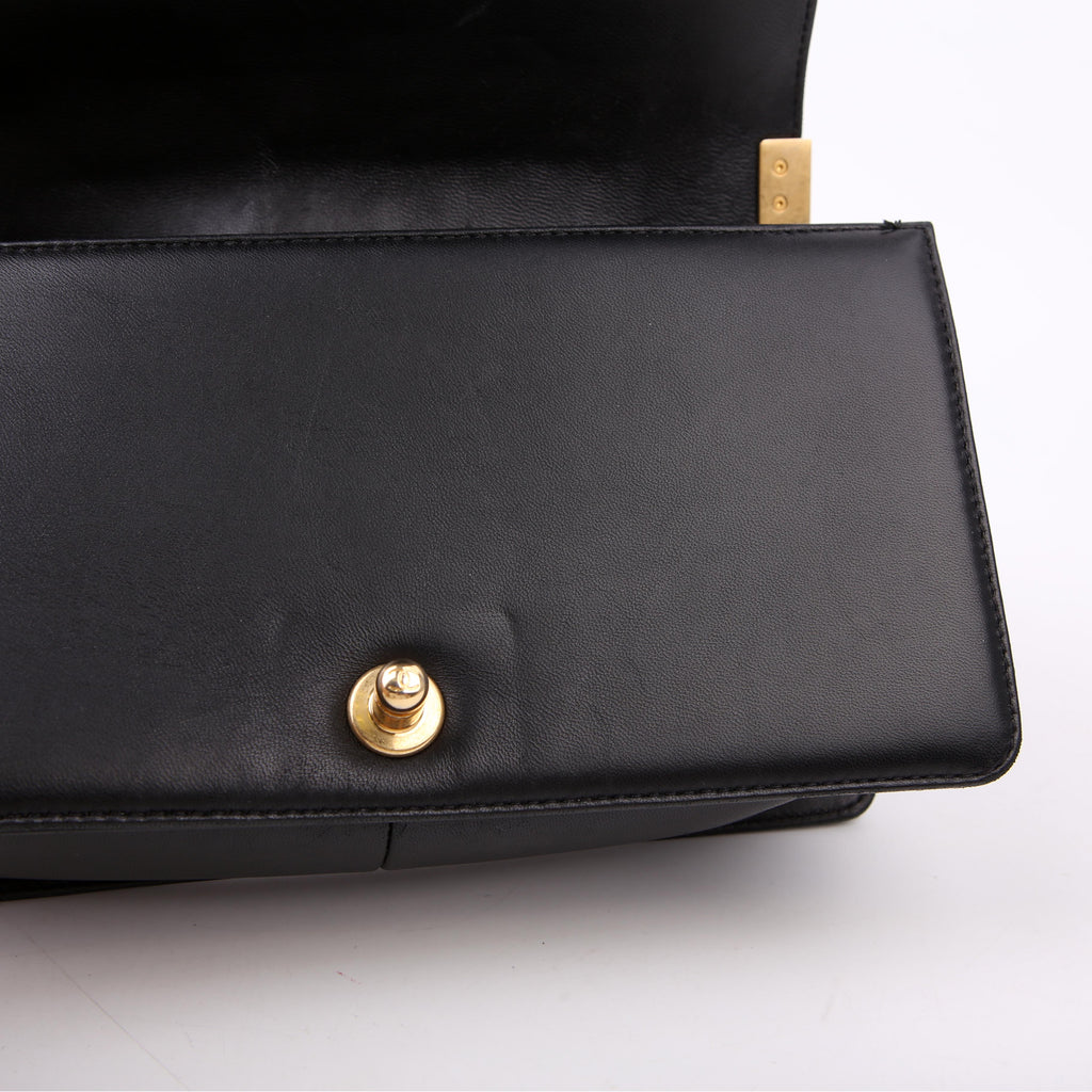 Chanel Boy Flap Medium Old Lambskin Black 22M