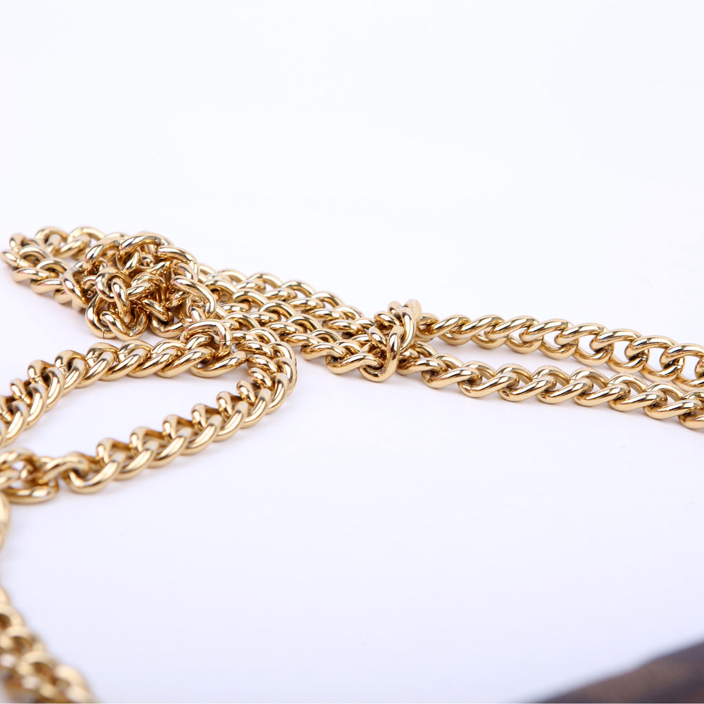 Louis Vuitton Caissa Chain Clutch Damier Ebene Red