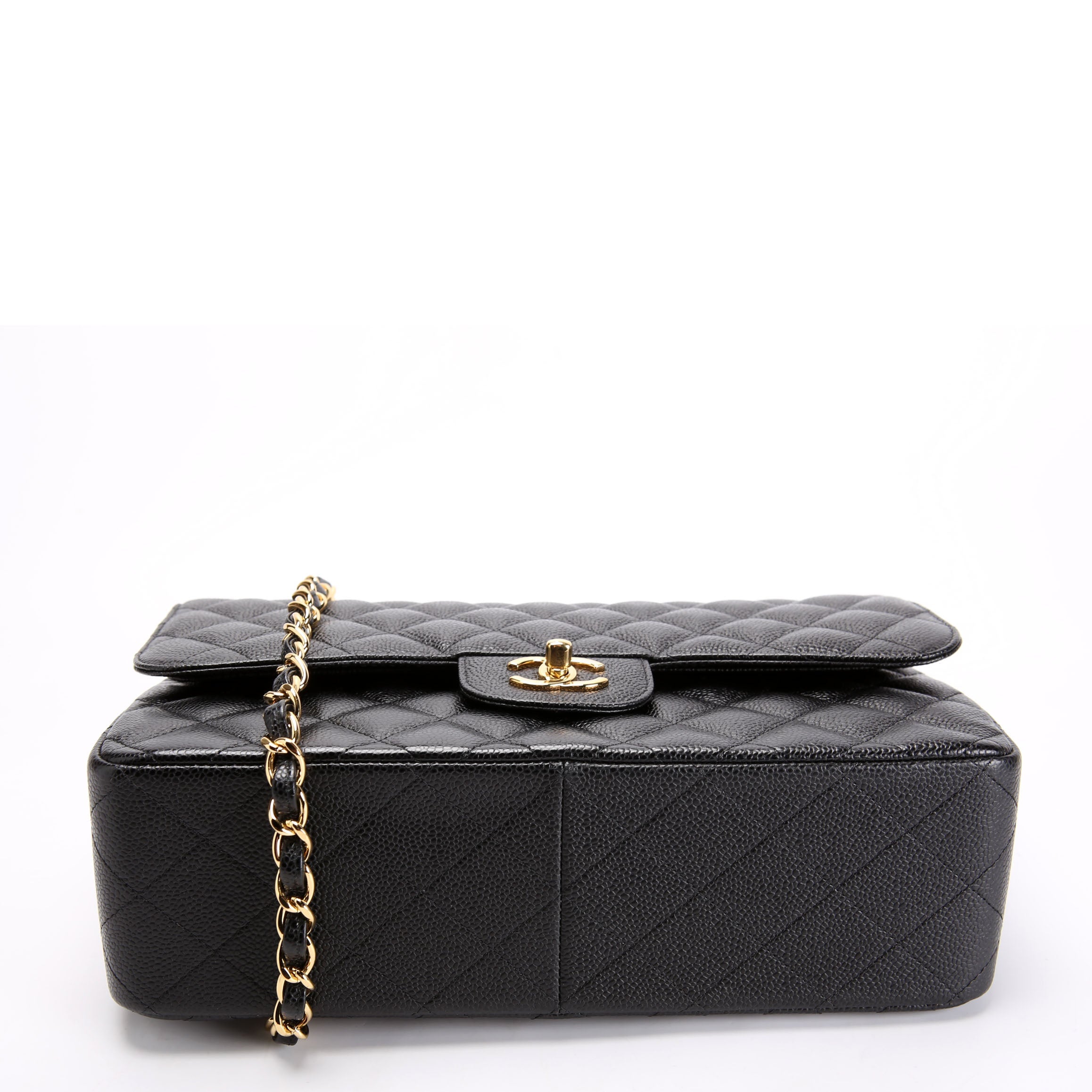 Chanel Classic Flap Jumbo Caviar 23M Black/Burgundy