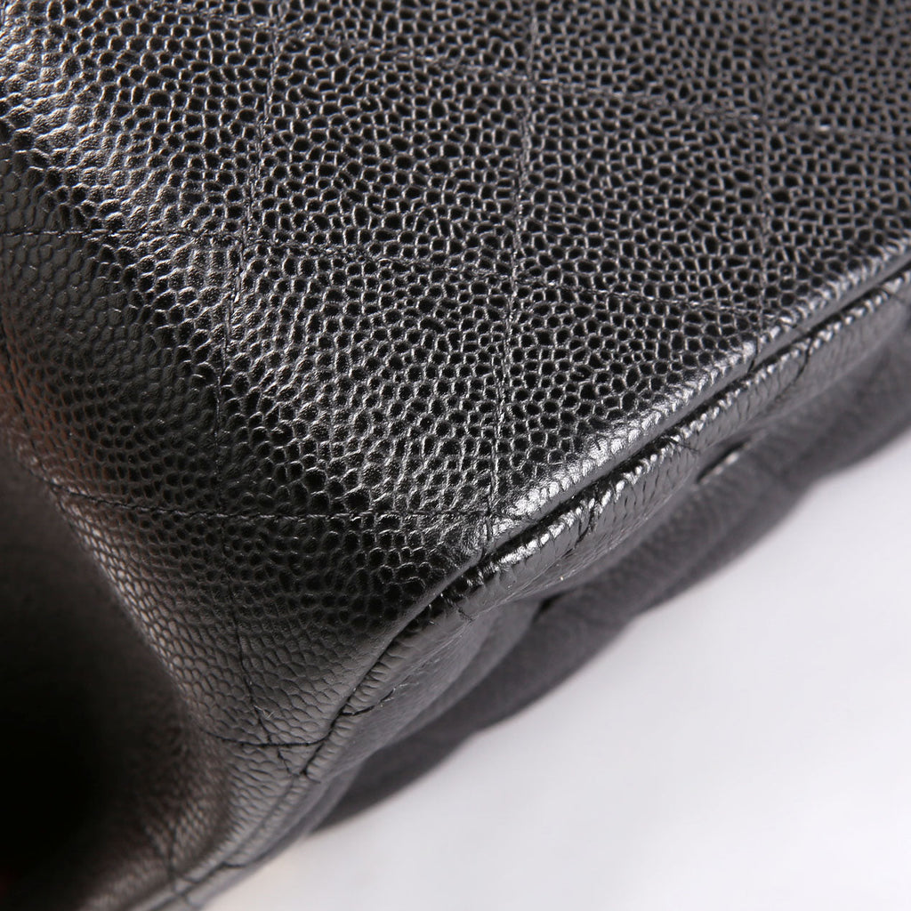 Chanel Classic Flap Jumbo Caviar 23M Black/Burgundy