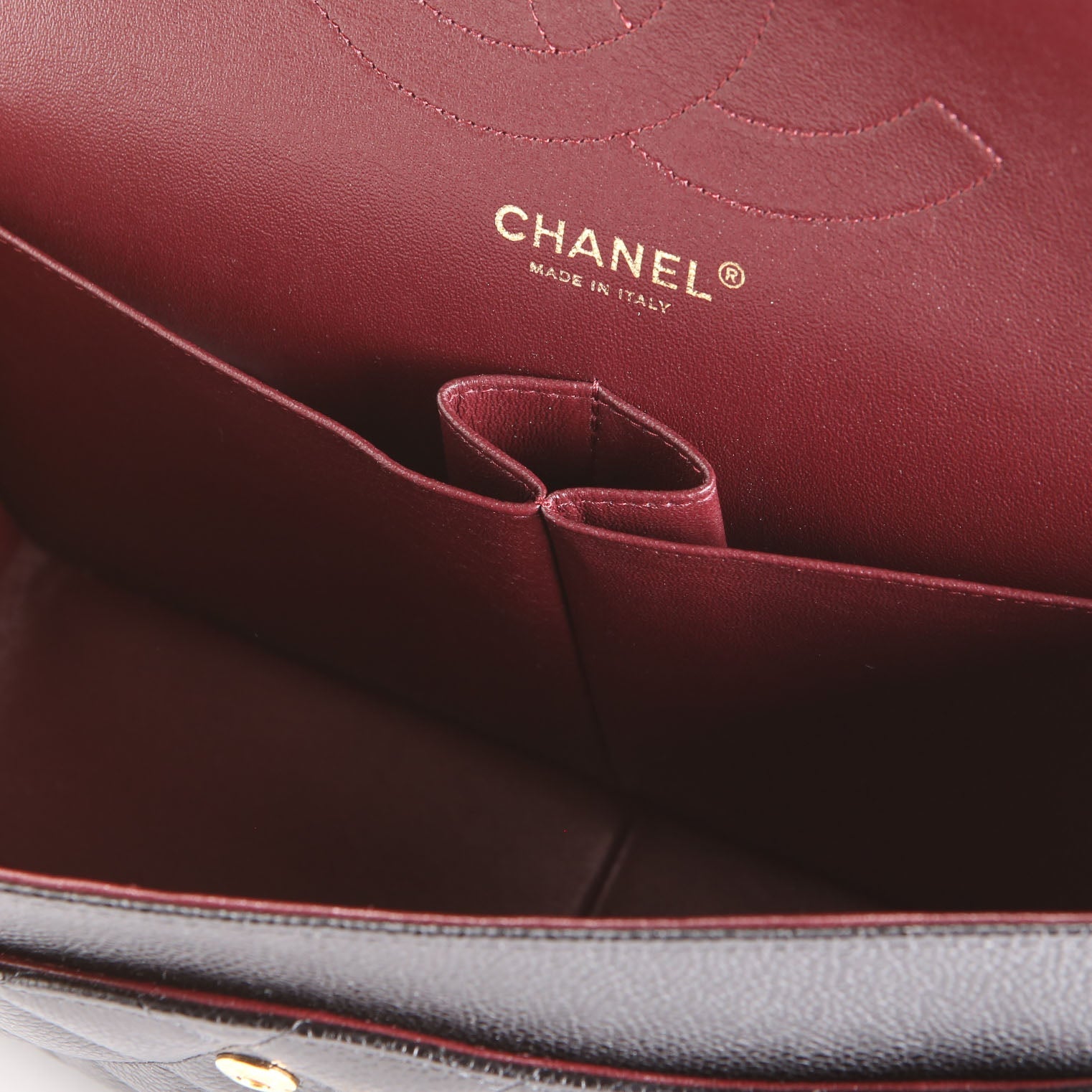 Chanel Classic Flap Jumbo Caviar 23M Black/Burgundy