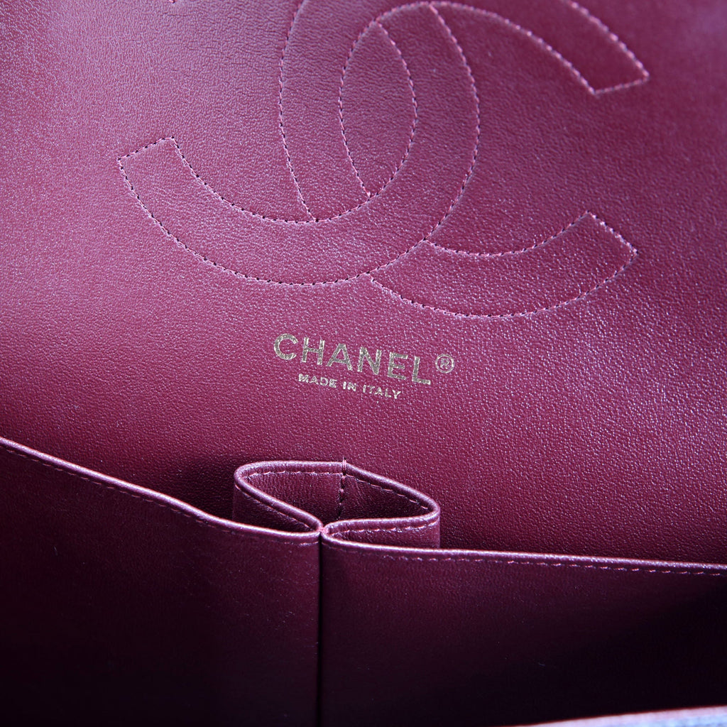 Chanel Classic Flap Jumbo Caviar 23M Black/Burgundy