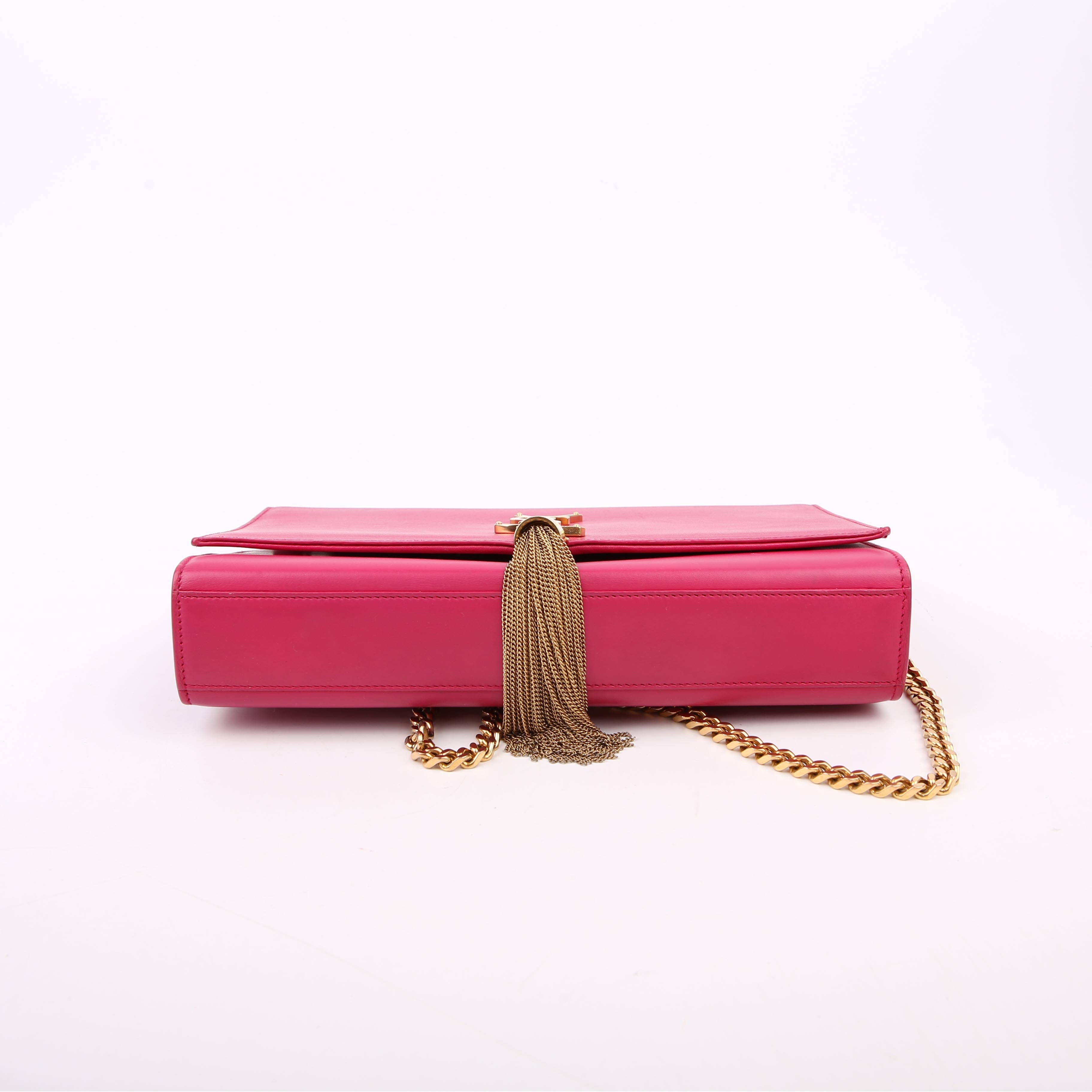 Saint Laurent Kate Tassel Satchel Medium 354119 Pink