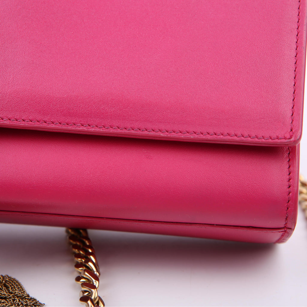 Saint Laurent Kate Tassel Satchel Medium 354119 Pink