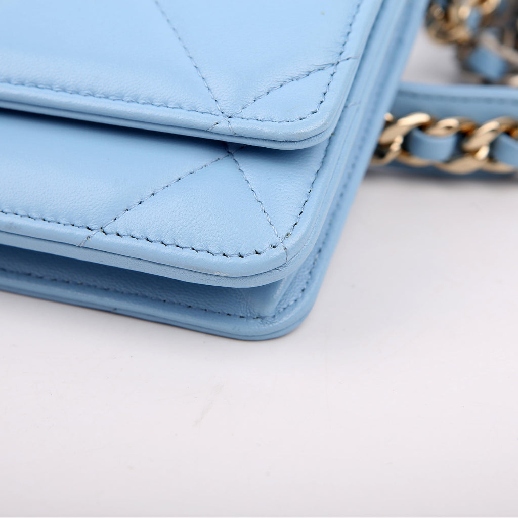 Chanel Chanel 19 WOC Quilted Lambskin RFID Blue