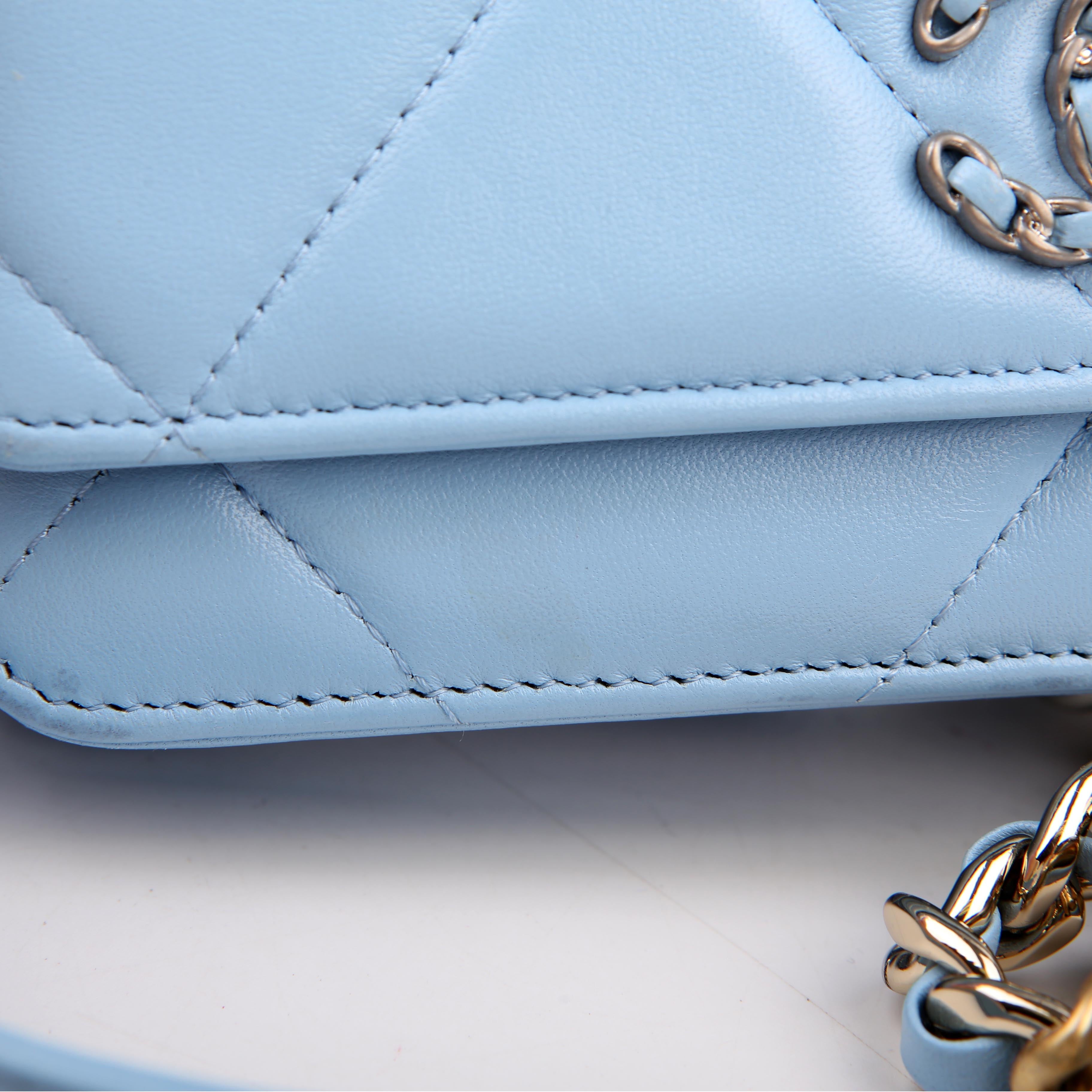 Chanel Chanel 19 WOC Quilted Lambskin RFID Blue