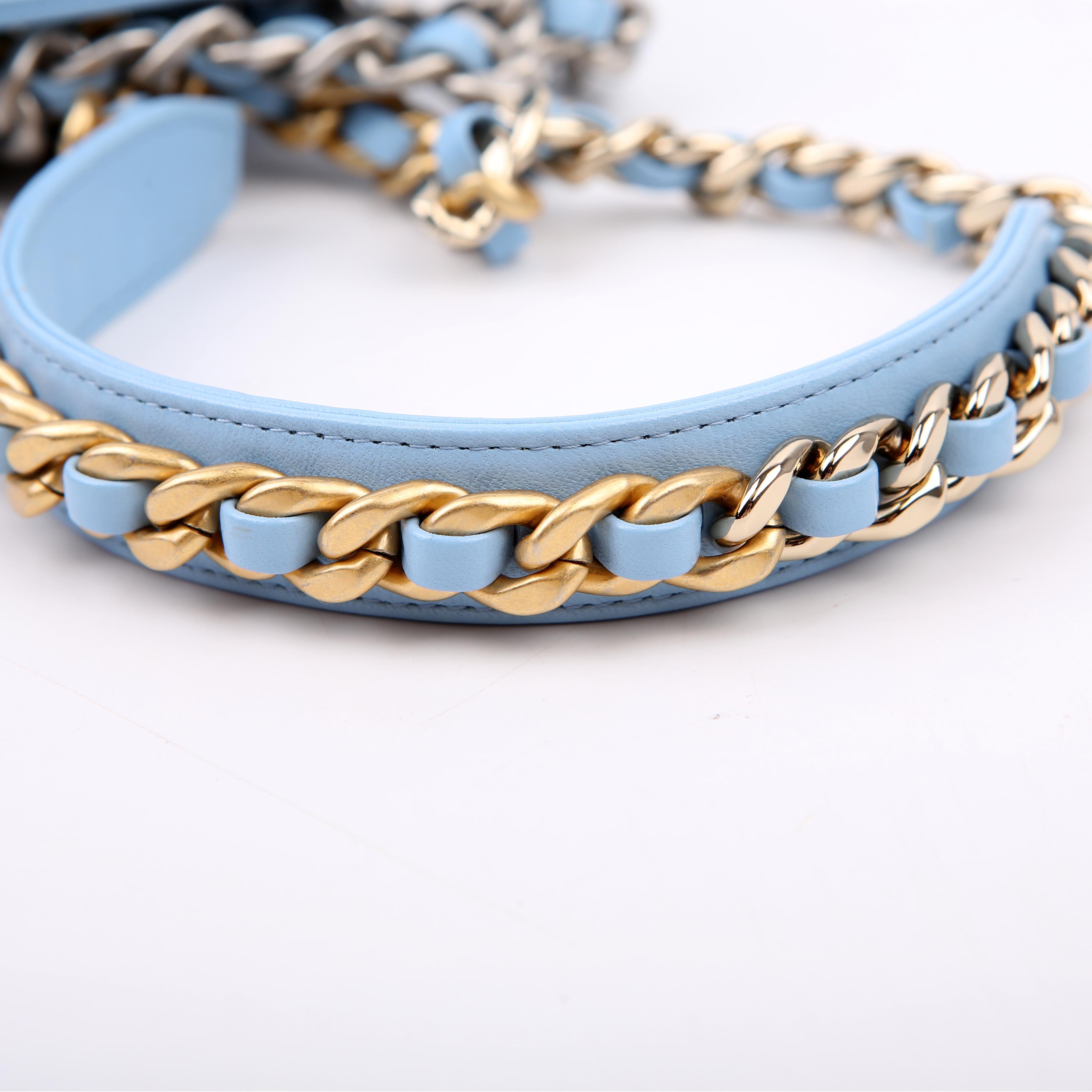 Chanel Chanel 19 WOC Quilted Lambskin RFID Blue