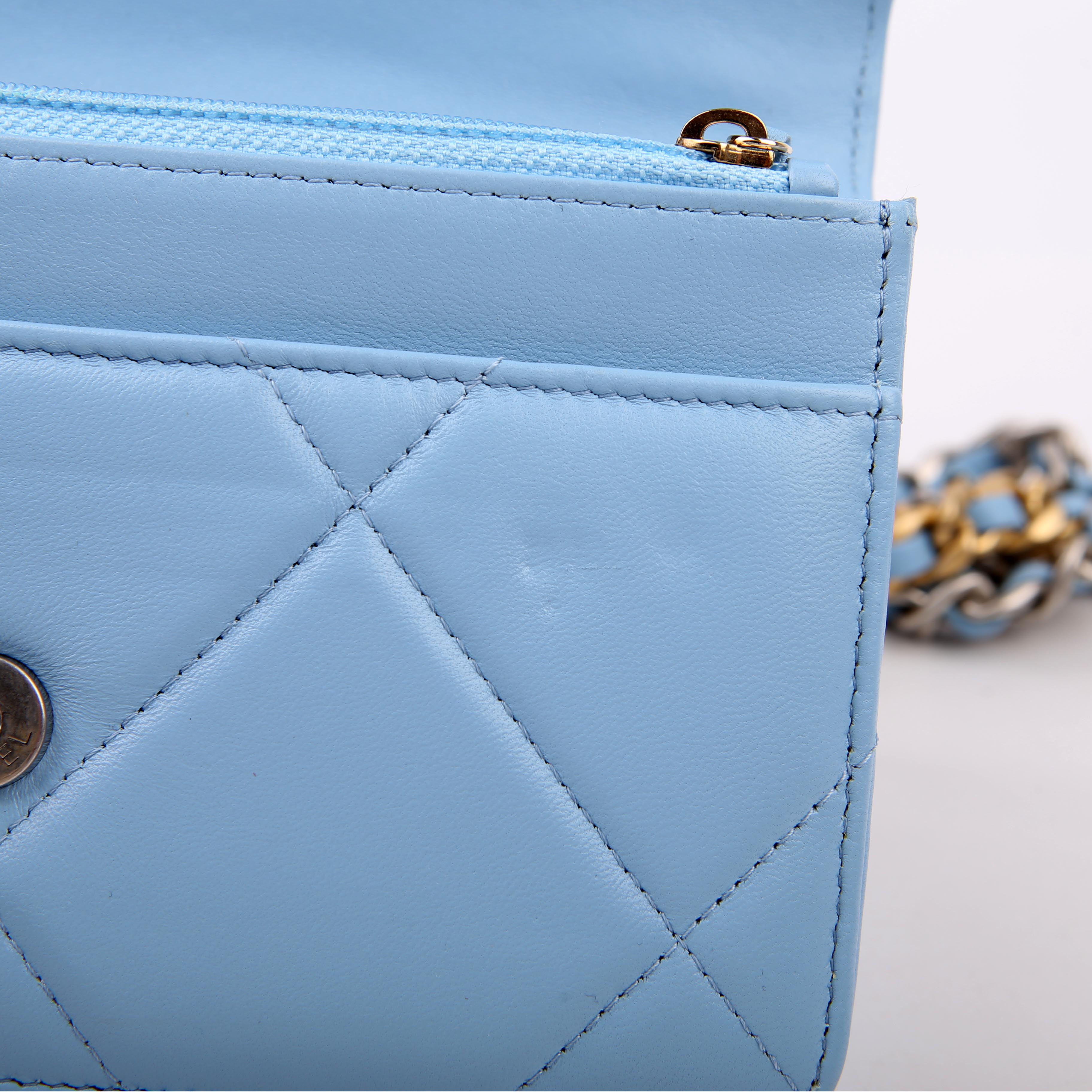 Chanel Chanel 19 WOC Quilted Lambskin RFID Blue