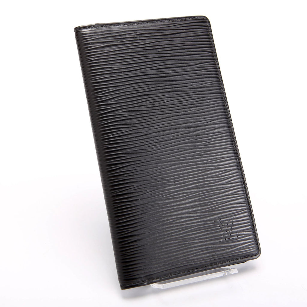 Louis Vuitton Checkbook Cover Epi Black